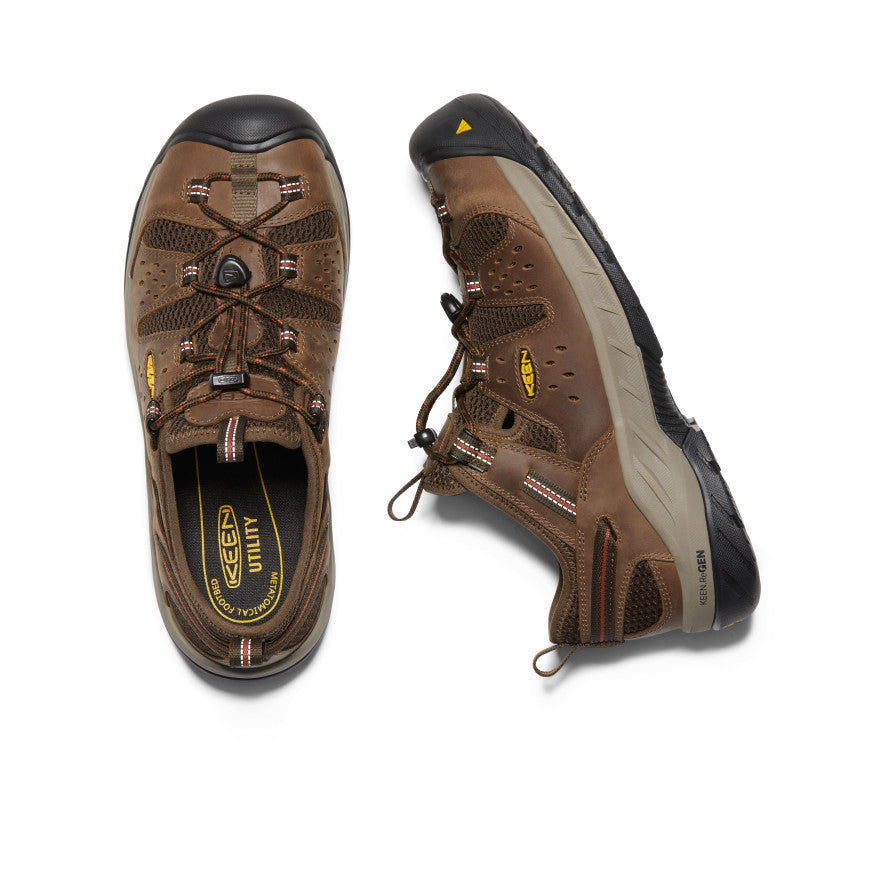 Men's Atlanta Cool II Steel Toe Work Boots - Shitake/Rust Color - Durable Safety Shoes for Construction & Outdoor Work