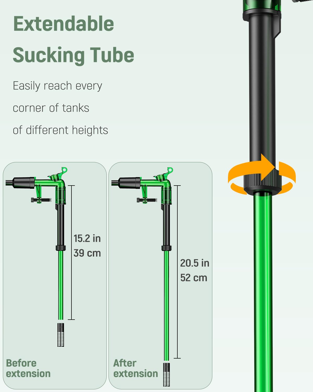 Pawfly Aquarium Water Changer Kit - 6ft Fish Tank Siphon Vacuum Cleaner with Extendable Hose | Manual Gravel Cleaner for Water Changing, Sand Washing & Tank Maintenance | Perfect for Freshwater & Saltwater Aquariums