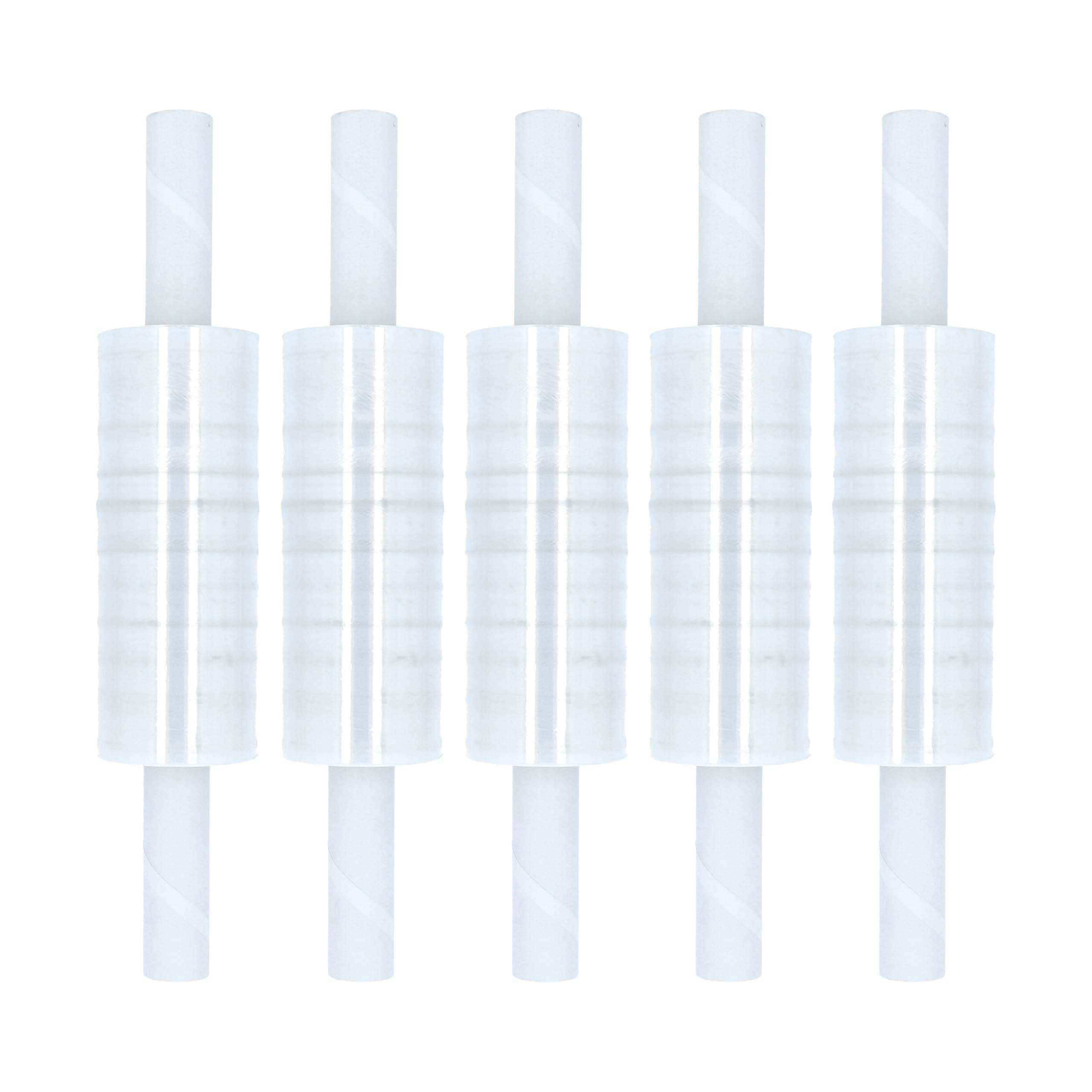 MMBM Stretch Wrap with Extended Core Handles - 4 Pack, 30 Inch x 1000 Feet, 80 Gauge Clear Plastic Cling Film for Moving, Packing & Pallet Wrapping | Heavy Duty Shipping Supplies for Warehouse, Storage & Home Use