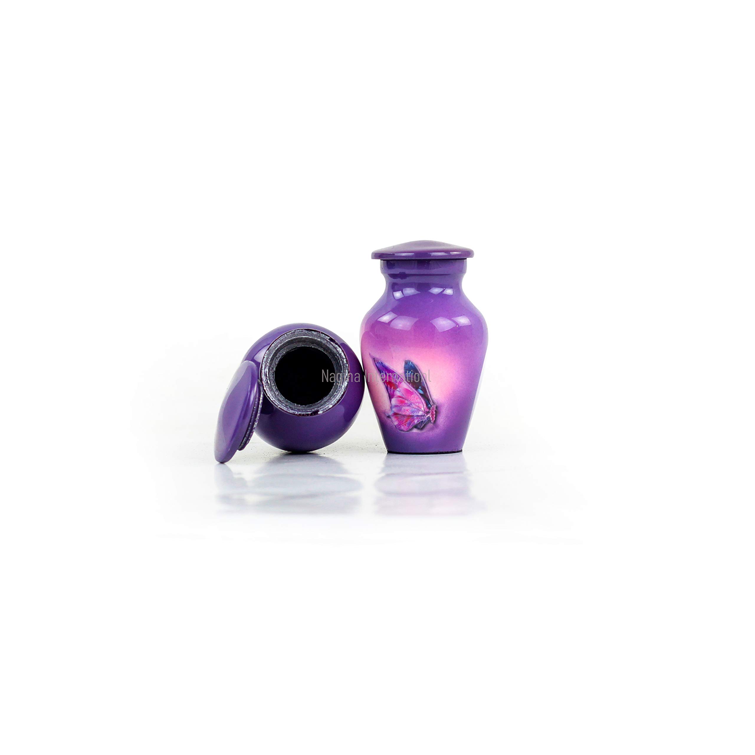 Small Keepsake Urns for Human Ashes - Set of 4 Mini Funeral Cremation Pots with Velvet Storage Box | Memorial Container for Cremated Remains | Perfect for Home Memorials, Funeral Services & Family Keepsakes
