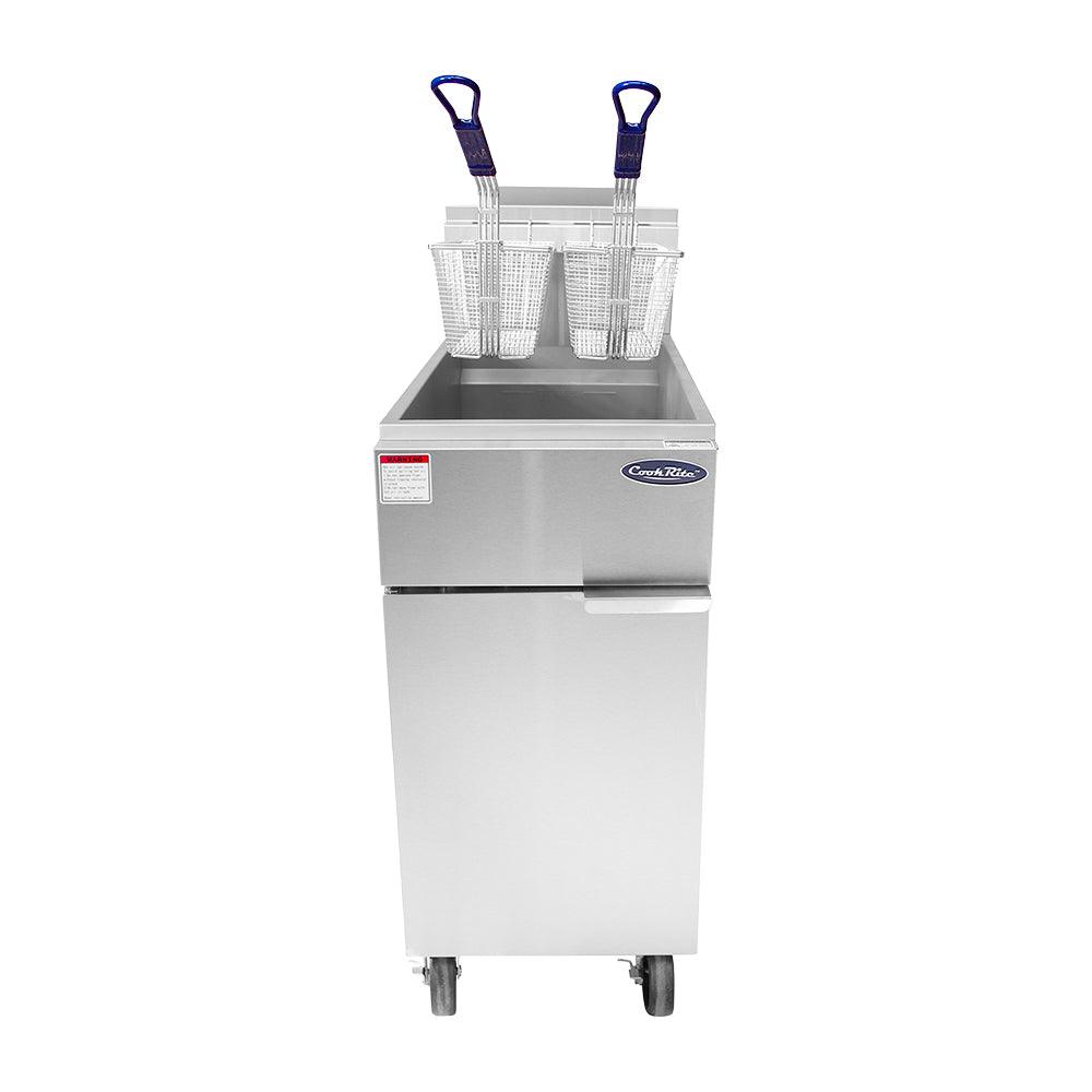 Atosa ATFS 50 50 Lb. Commercial Gas Deep Fryer - 136,000 BTU Heavy Duty Restaurant Equipment for Fast Food & Catering Businesses