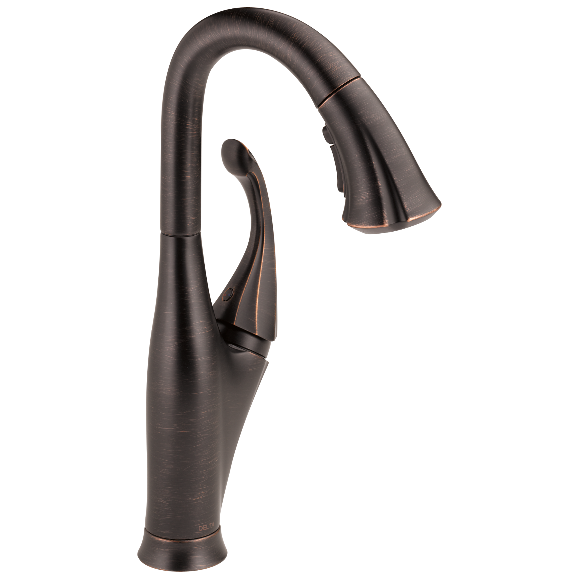 Delta Addison Bar Faucet with Pulldown Spray - Venetian Bronze 9992 RB DST - Perfect for Kitchen Sink, Wet Bar & Beverage Centers