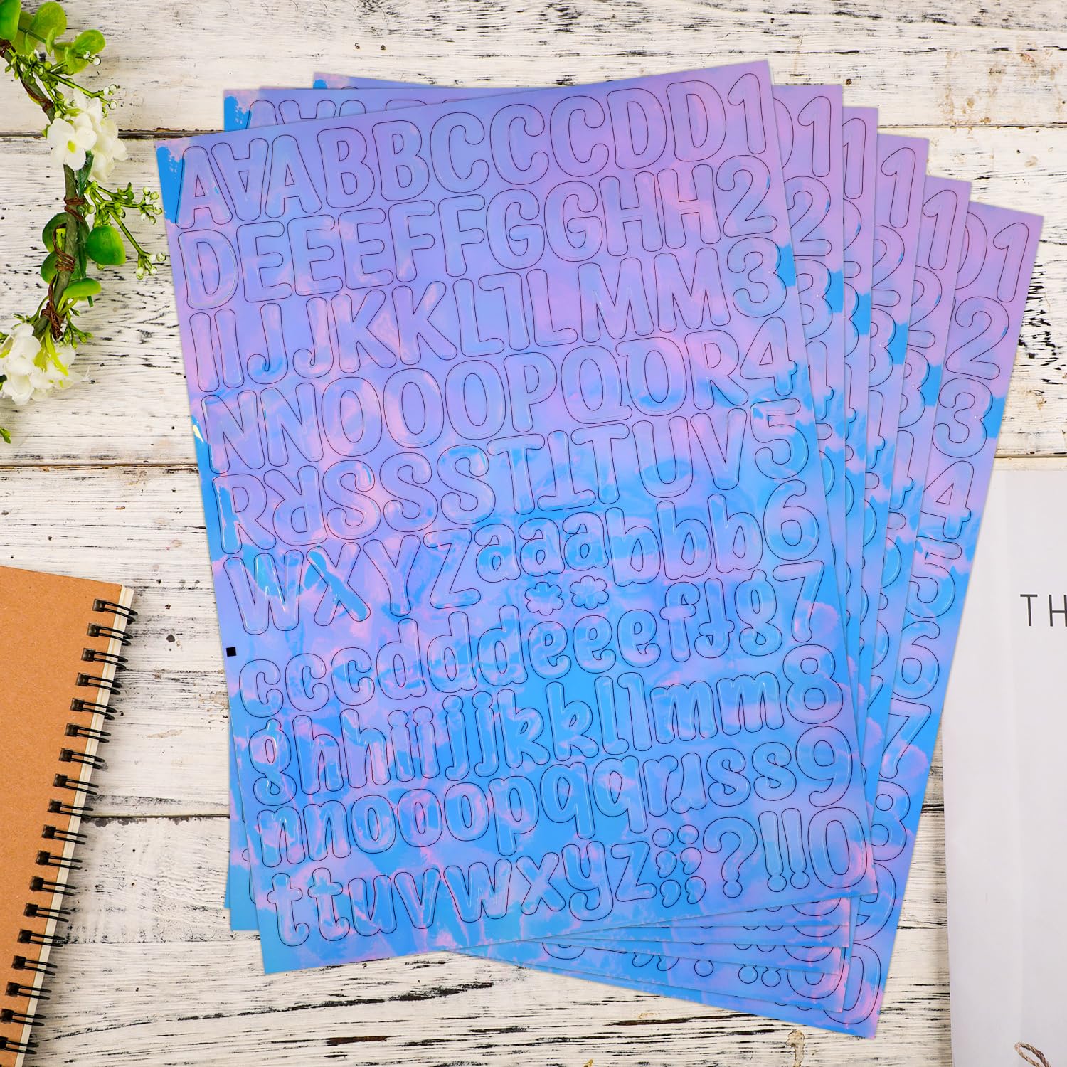 Customized Name Letter Stickers - 6 Sheets Waterproof Vinyl Alphabet Stickers for Hydro Flask, Yeti, Stanley Tumblers & Laptops - Colorful Decals for Water Bottles, Mugs, Tech Accessories & Personalization Gifts