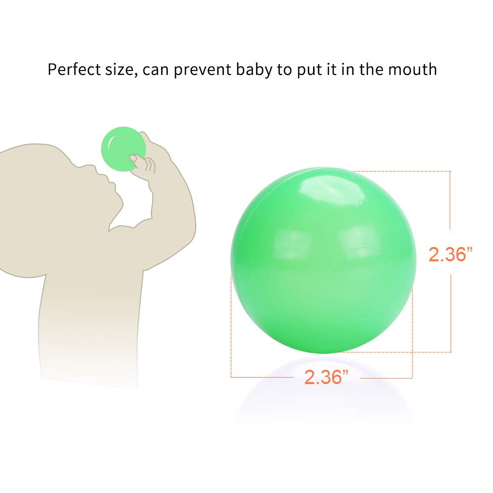 PlayMaty 2.36 Inch Non-Toxic Plastic Ball Pit Balls - Phthalate & BPA Free, 70-Pack for Kids, Toddlers & Babies - Perfect for Playhouses, Tents, Playpens, Pools & Party Decorations