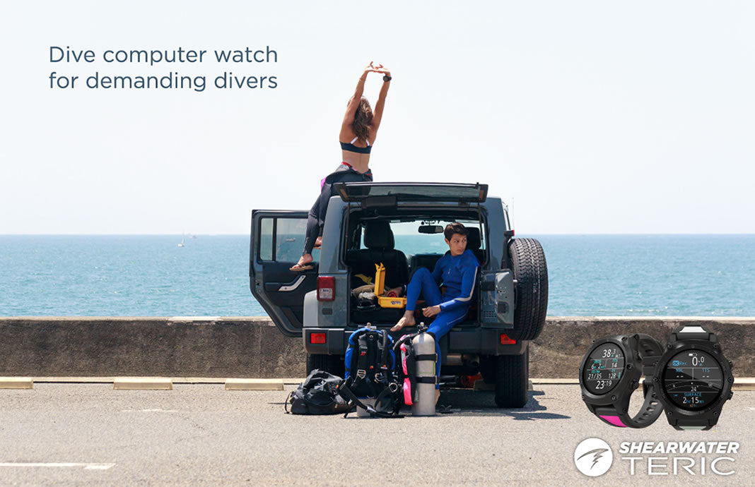 Shearwater Teric Air Integrated Dive Computer - Wrist Mounted Scuba Diving Computer with Wireless Air Integration & Multi-Gas Support for Professional and Recreational Divers