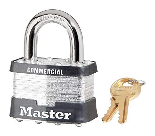 Master Lock 2 Inch Wide Steel Pin Tumbler Padlock - 1 Pack Keyed Alike - Secure Storage Lockers, Toolboxes & Gates