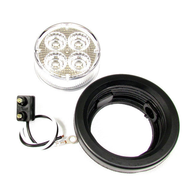 Fortpro 2.5 Inch Round Clearance Marker LED Light with 4 LEDs - Durable Truck & Trailer Side Marker Lights for Enhanced Visibility & Safety
