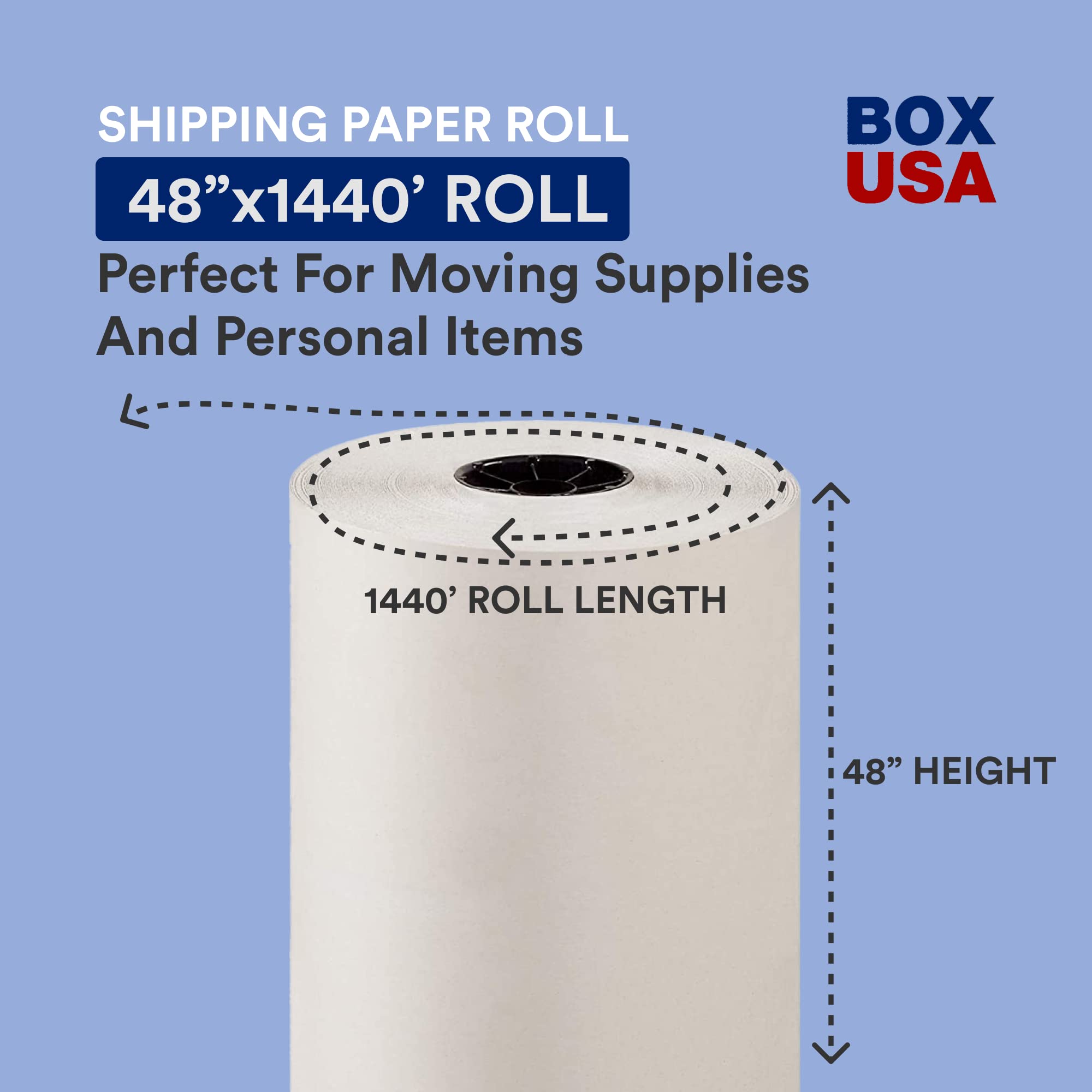 BOX USA Packing Paper Roll 1440'L x 48