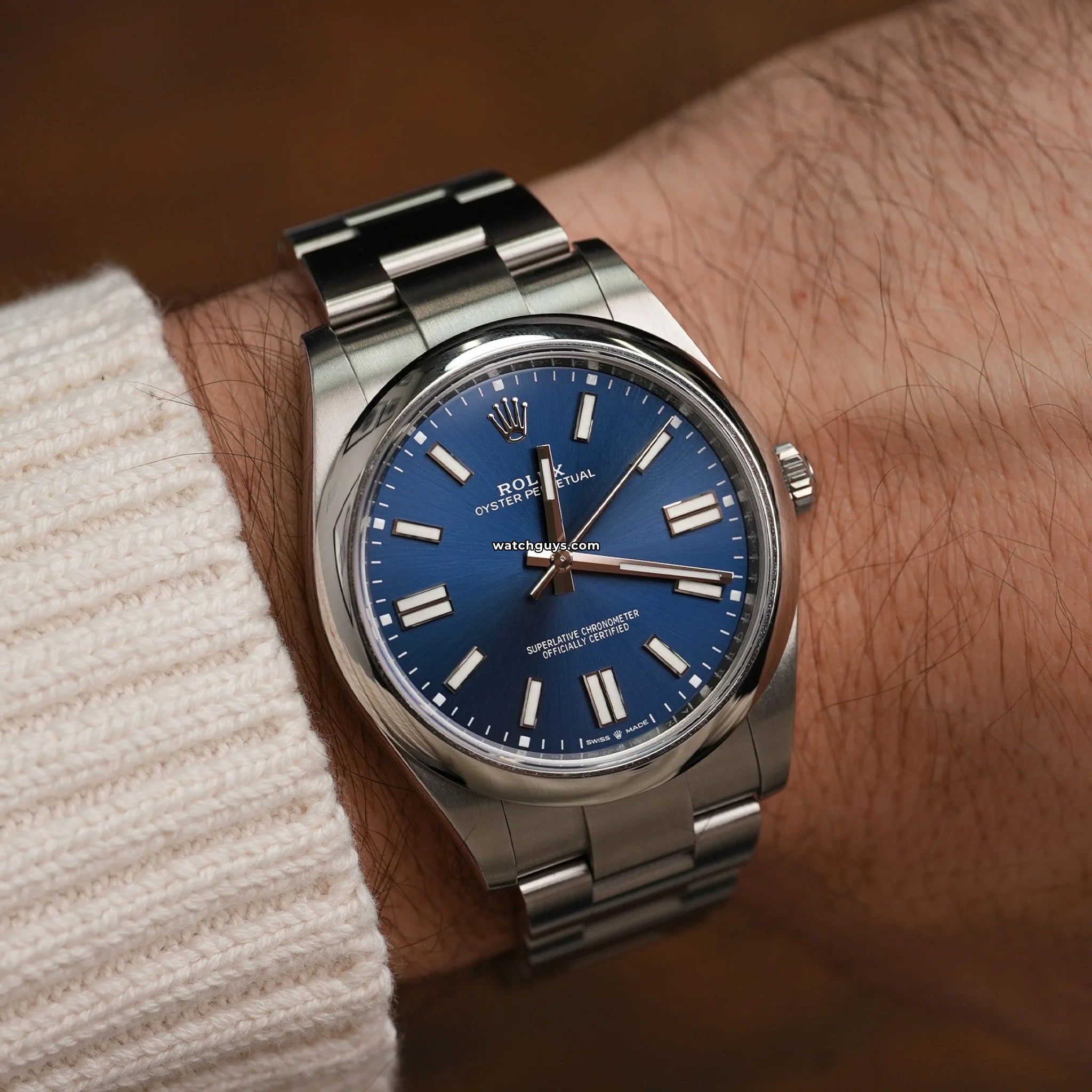 Rolex Oyster Perpetual 124300 Men's Watch with Blue Dial - Luxury Automatic Timepiece for Business, Formal & Everyday Wear