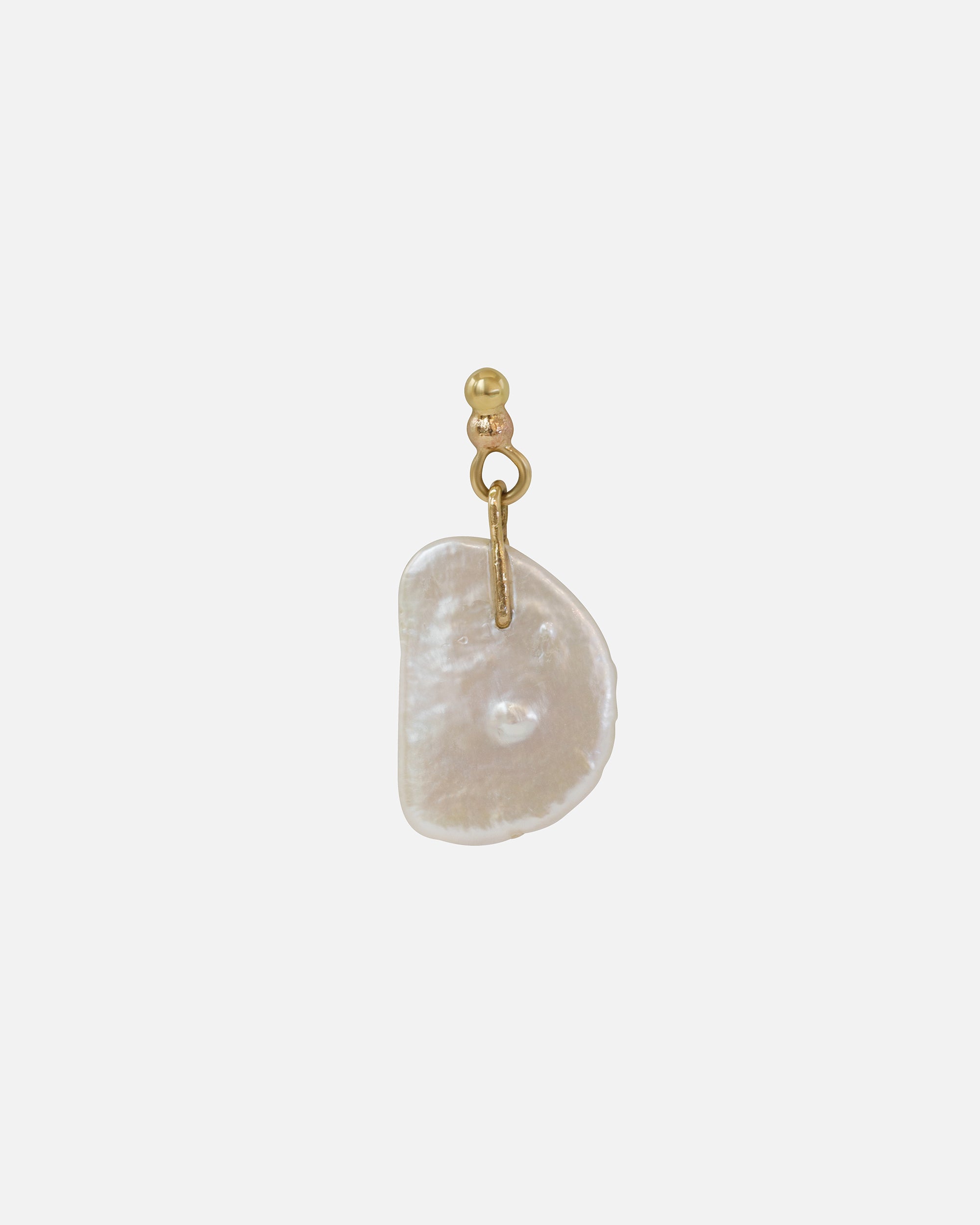 Recycled Pearl Drop Wire Earring - Single Dangle Earring for Women | Perfect for Boho, Wedding & Party Jewelry
