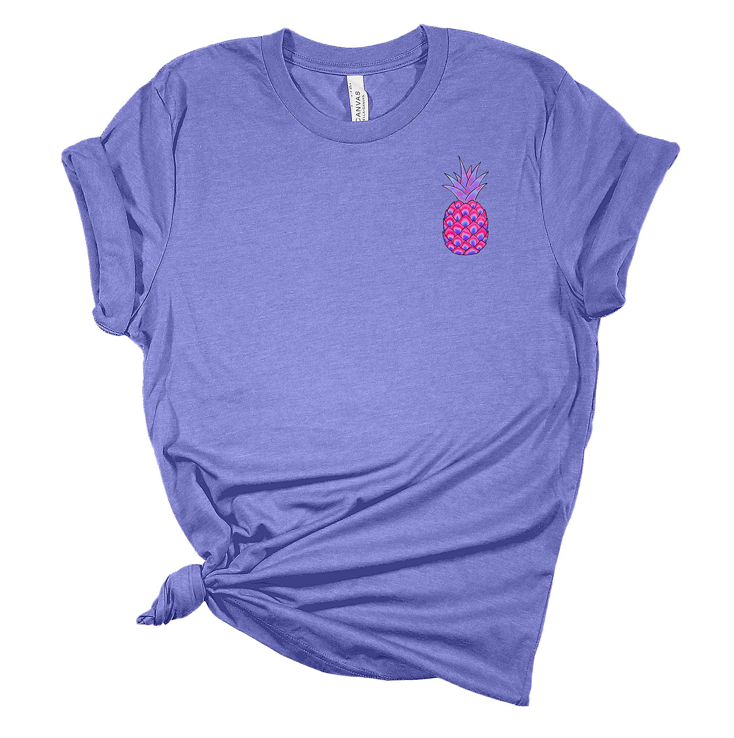 Trendy Women's Tie-Dye Pineapple Graphic T-Shirt | Short Sleeve Casual Top | Perfect for Summer Outfits, Beach Vacations & Music Festivals
