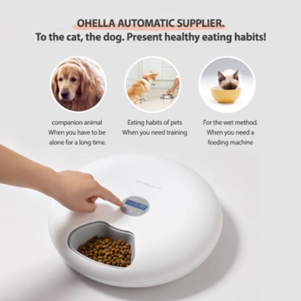 Automatic Pet Feeder for Cats and Dogs - Smart Food Dispenser with Timer, Portion Control & Voice Recorder - Perfect for Home, Travel, and Busy Pet Owners