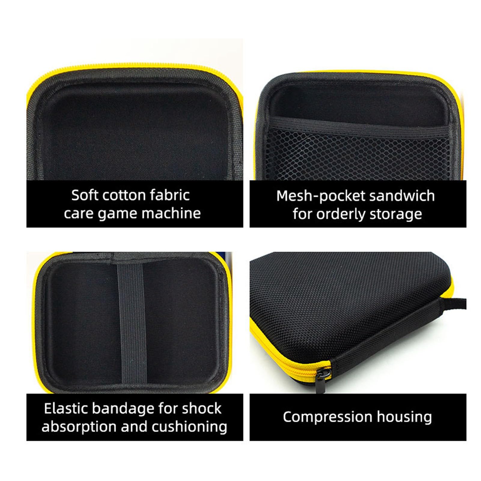 Premium Hard Travel Case for Miyoo Mini Plus & RG35XX Handheld Game Consoles - 360° Protective Shockproof EVA Shell - Durable Black Storage Box for Portable Gaming Accessories - Perfect for Travel, Commuting, Camping & Outdoor Device Protection