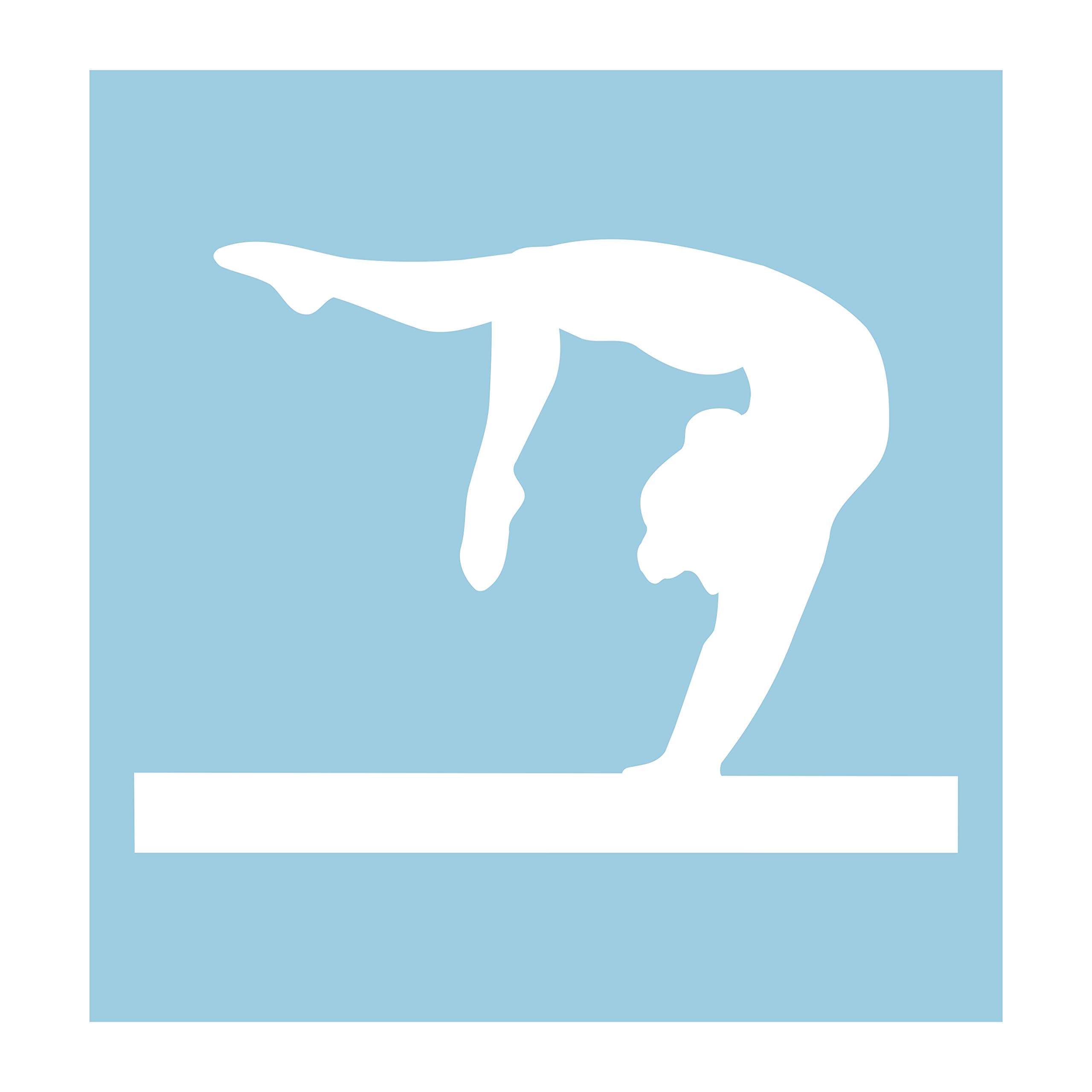 Vinyl Decal Sticker for Computer, Wall, Car, Mac, MacBook - Gymnast Sports Sticker (5.2 x 4 inches) - Perfect for Laptops, Water Bottles, Gym Equipment & More