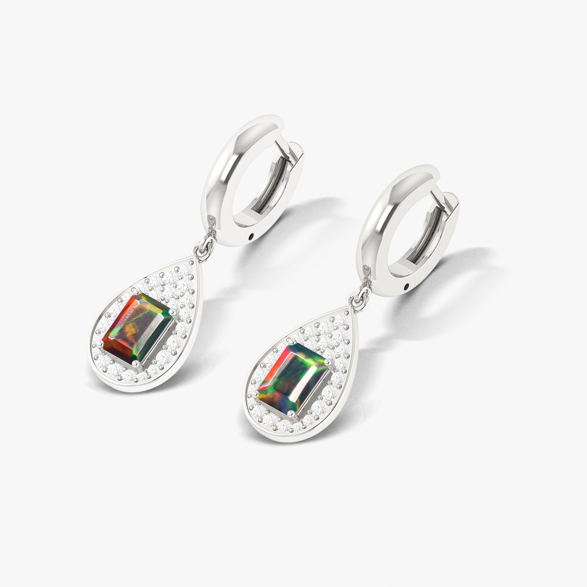 Black Opal Stud and Drop Earrings for Women - Elegant Fashion Jewelry for Parties, Weddings & Everyday Wear