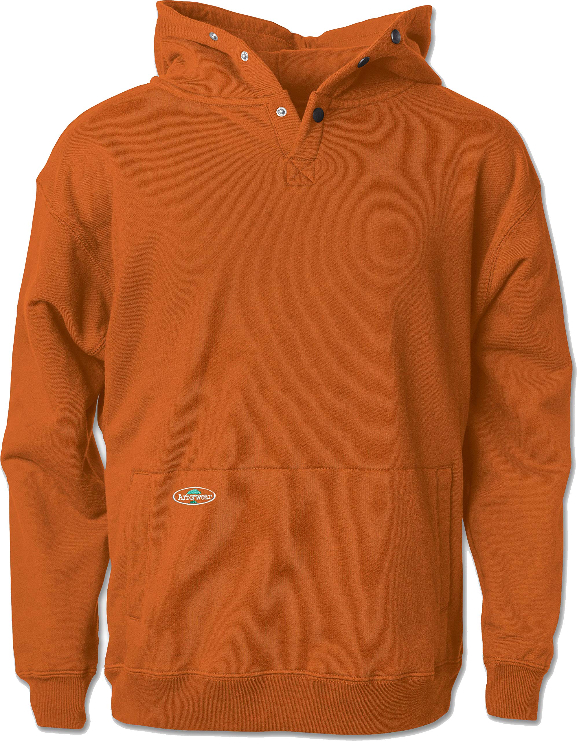 Men's Arborwear Double-Thick Hooded Pullover Sweatshirt - Heavyweight Snap Neck Hoodie with Handwarmer Pouch | Winter Workwear & Outdoor Activities