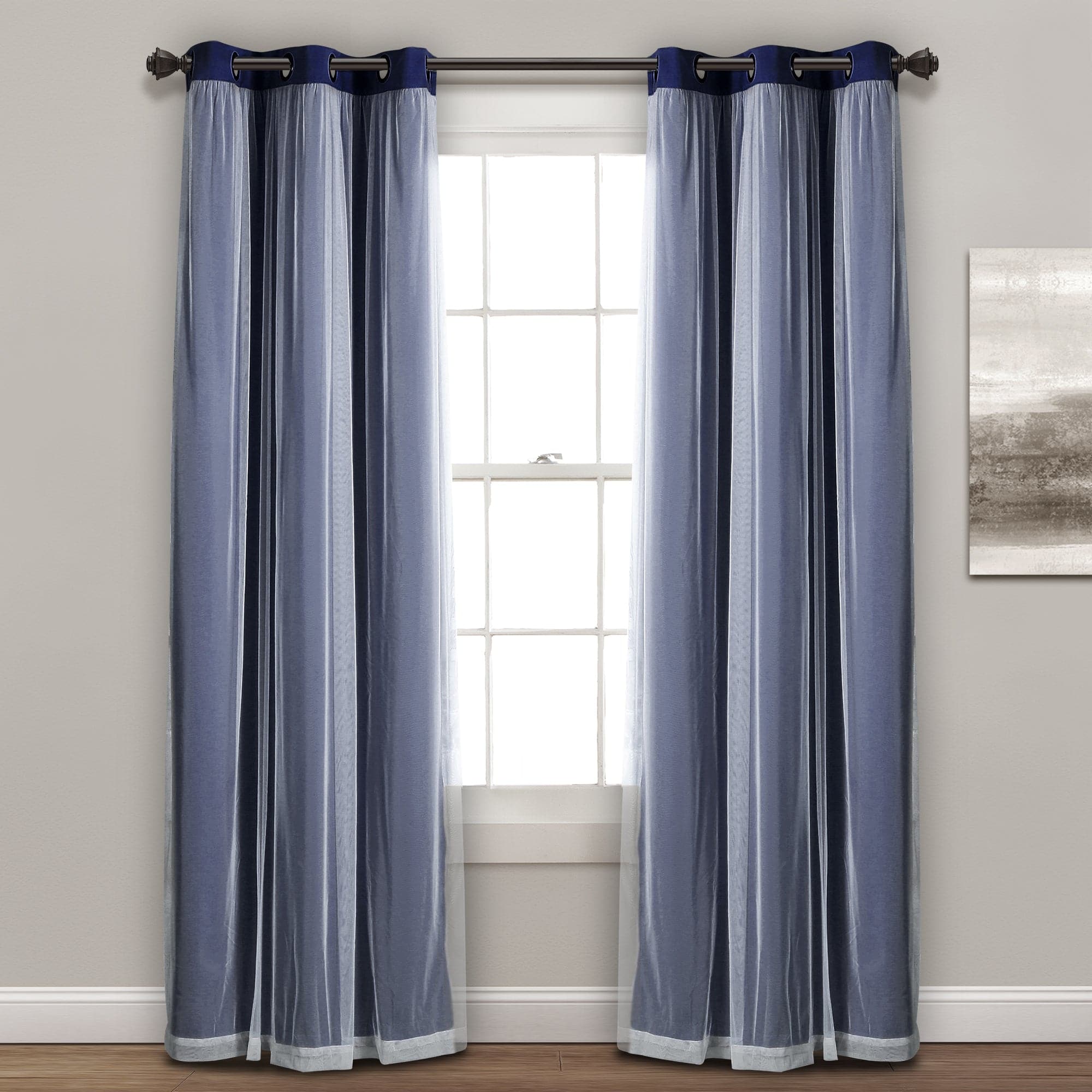 Blackout Curtains with Grommet Top & Insulated Lining - Thermal Sheer Window Panels for Bedroom, Living Room & Home Office - Energy Efficient & Noise Reducing