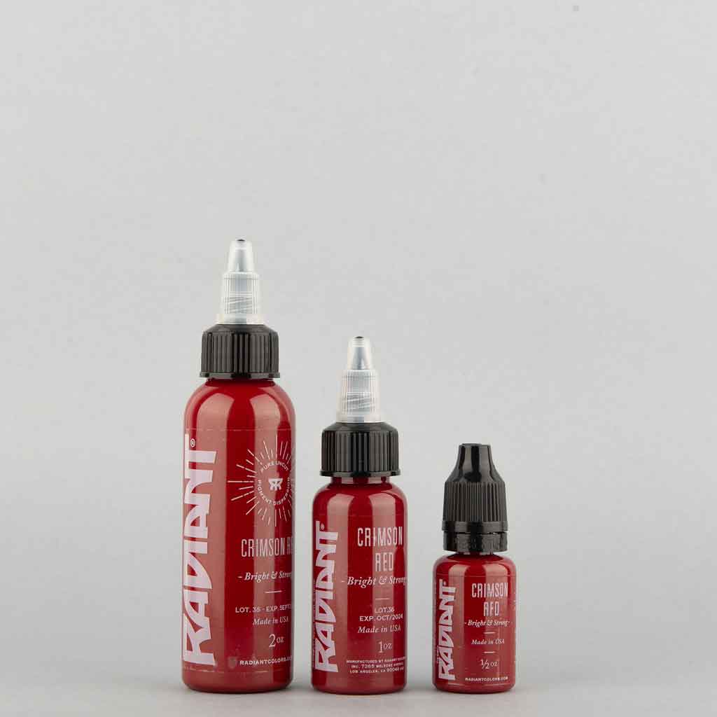 Premium Crimson Red Tattoo Ink - 1 oz Bottle for Professional Tattoo Artists | Vibrant, Long-Lasting Color | Ideal for Sleeves, Cover-Ups & Fine Line Work