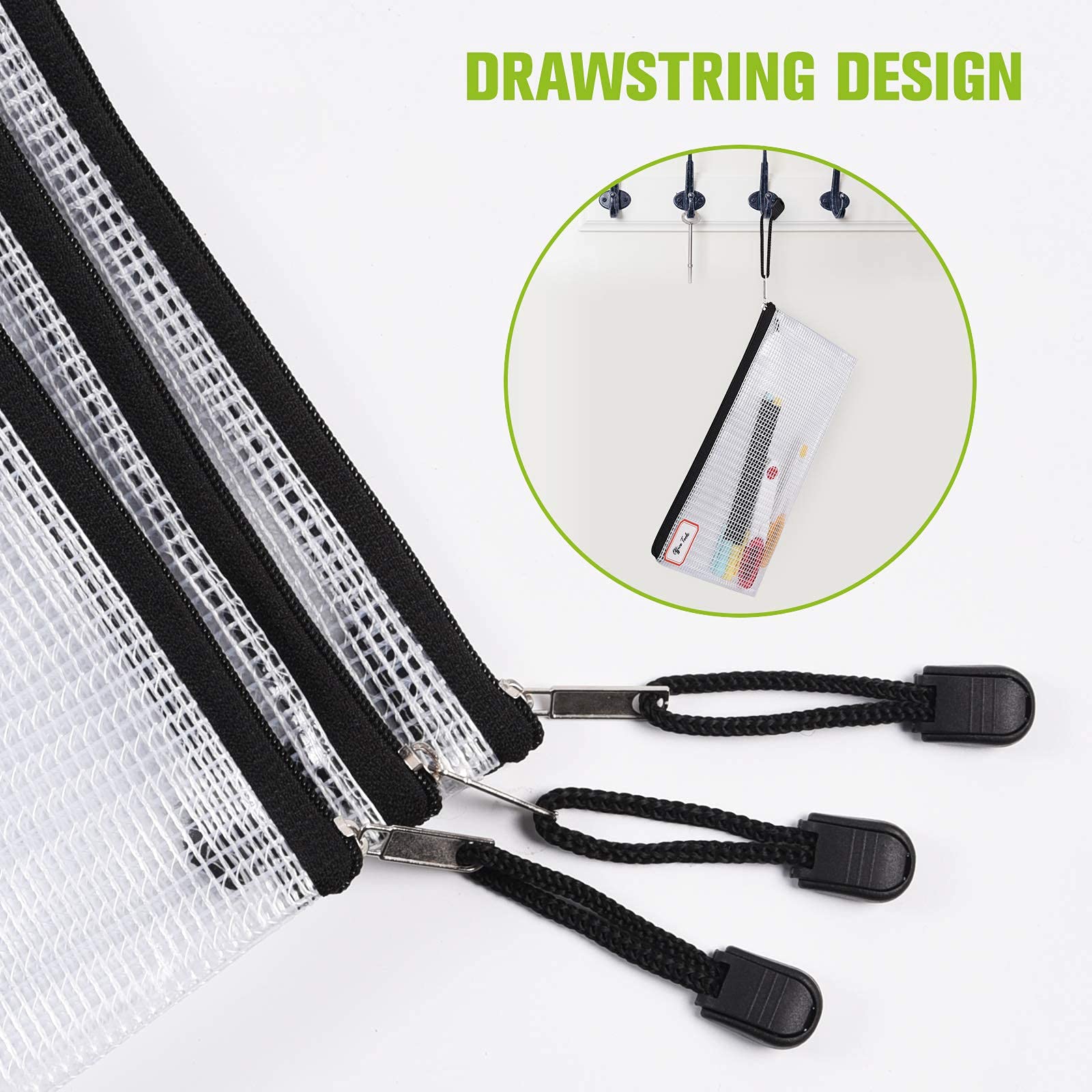 B4/B5 Size Plastic Mesh Zip File Bags - Waterproof & Tear-Resistant Document Organizer with Zipper Pouch for School, Office, Home & Travel Storage | Perfect for Organizing Papers, Receipts, and Important Documents