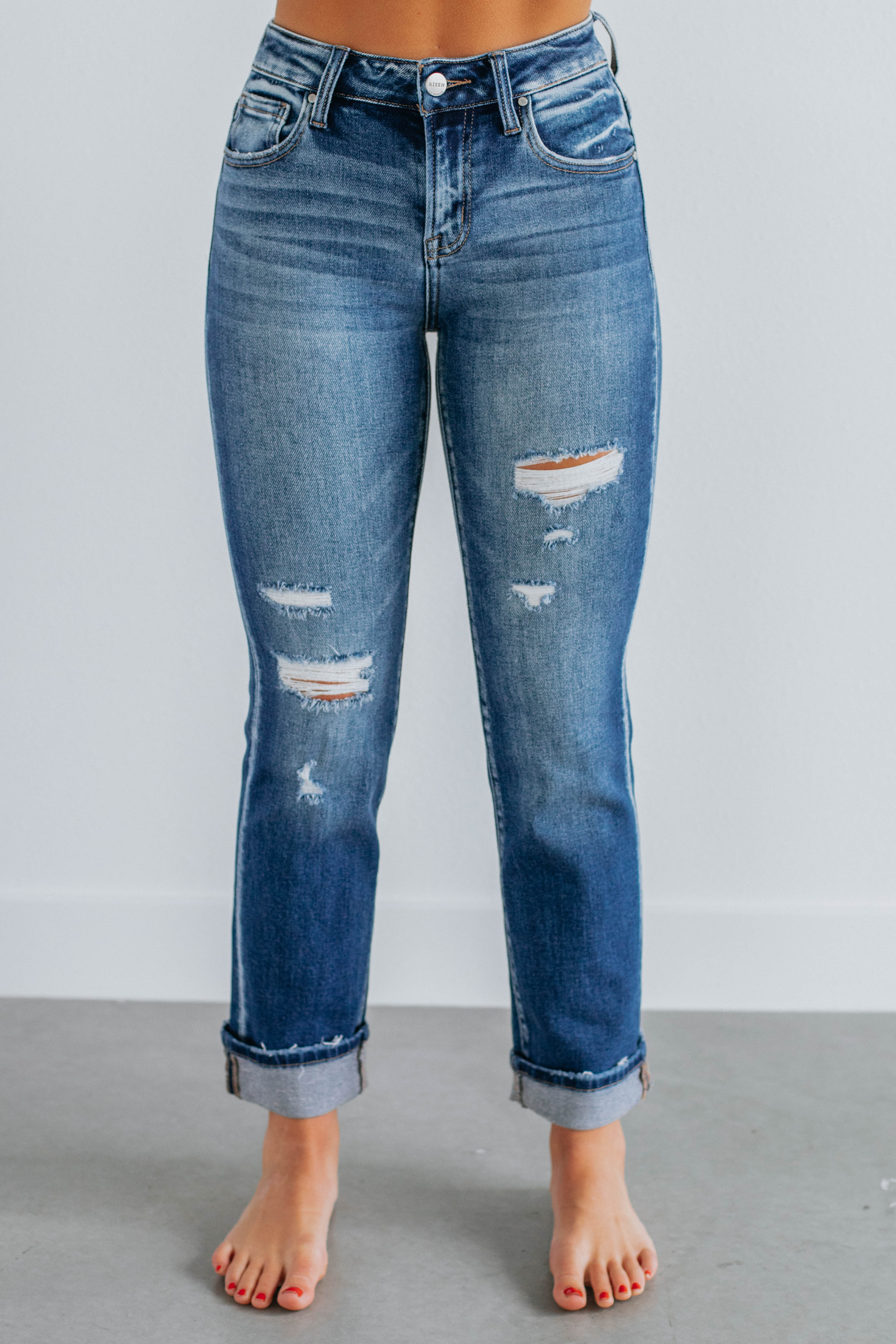 Reanne Risen High Waist Skinny Jeans for Women - Trendy Stretch Denim Pants - Perfect for Casual Wear, Office & Night Out