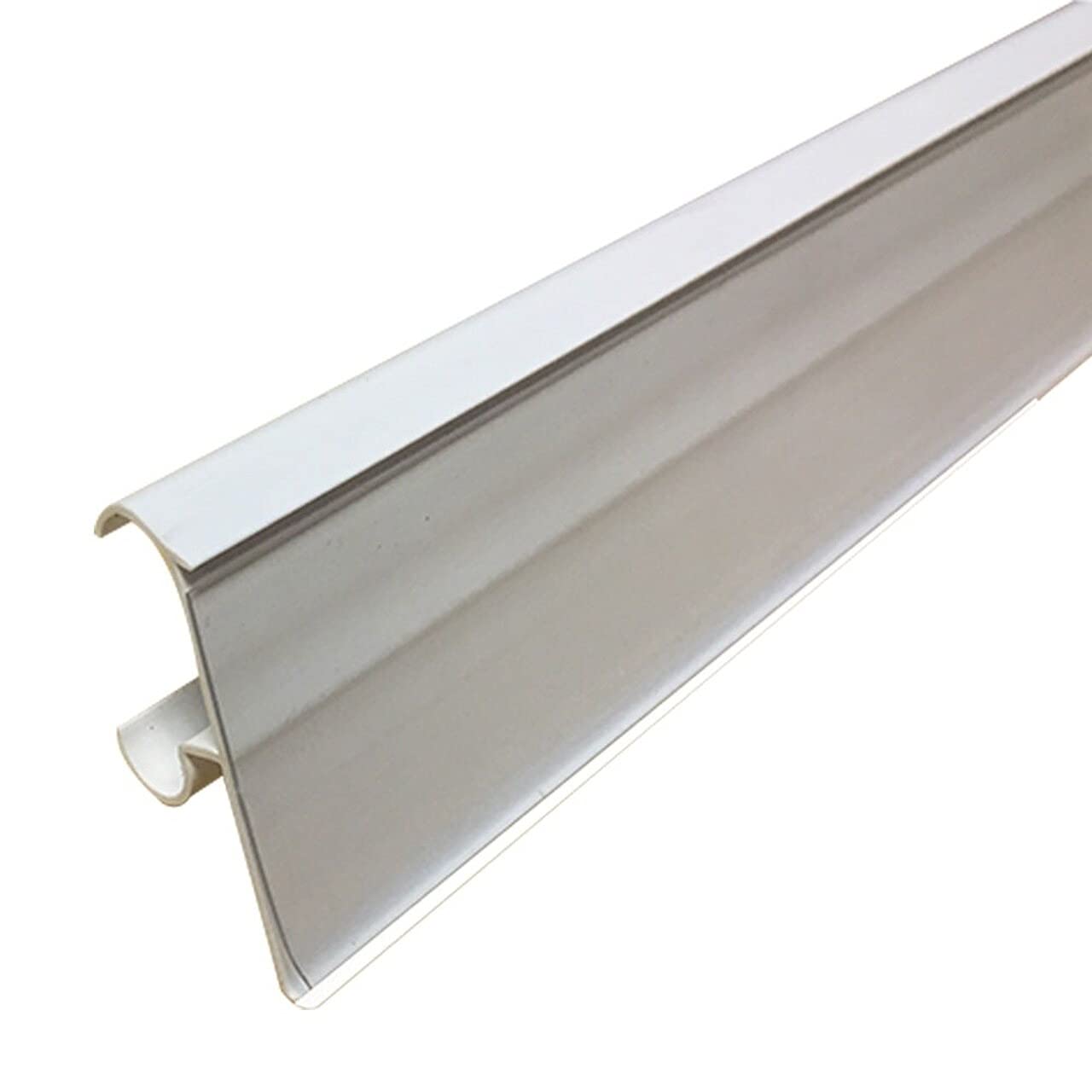 100 Pack Clear PVC Shelf Label Holders for 7/8