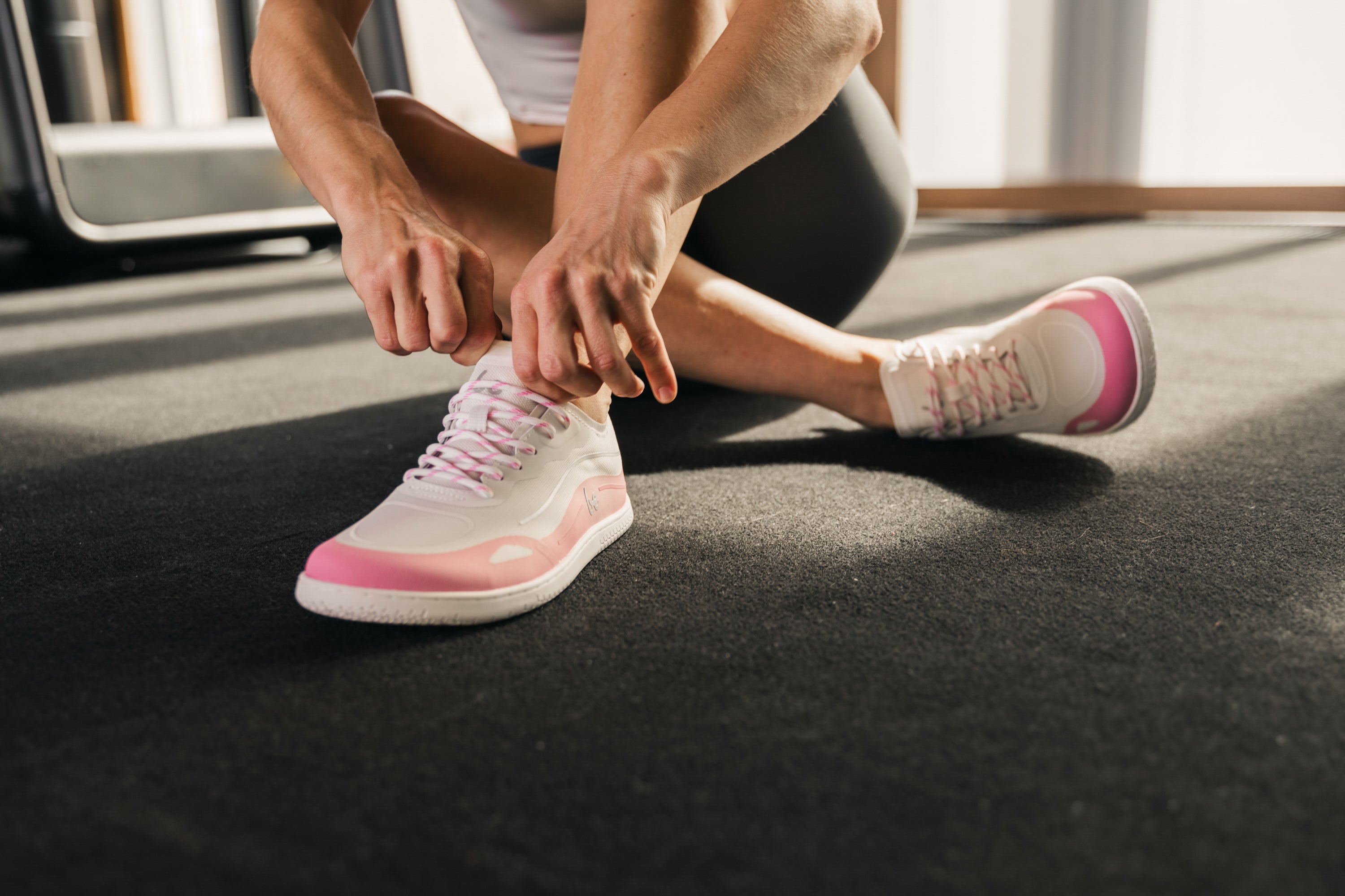 Barefoot Sneakers for Women - Be Lenka Velocity Light Pink | Minimalist Running Shoes for Natural Movement & Gym Workouts
