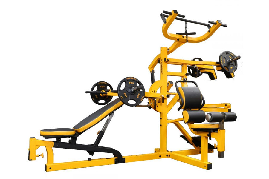 Powertec Workbench Multisystem Home Gym - Heavy Duty Strength Training Equipment for Full Body Workouts (Yellow) | Perfect for Home Gym, Garage Workouts & Fitness Enthusiasts
