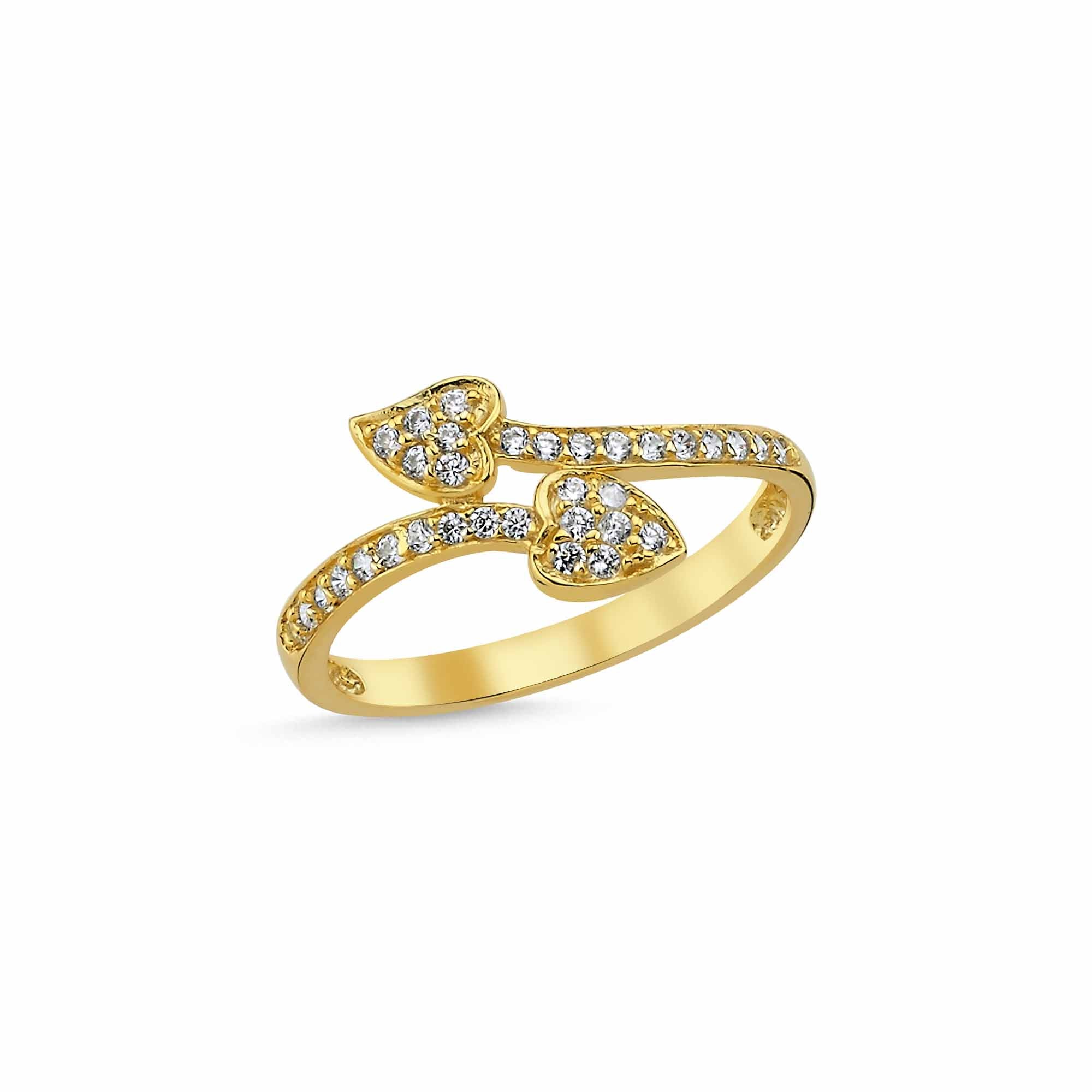 Paloma Gold Heart Ring - 14K Solid Gold Dainty Heart Ring for Women, Elegant Minimalist Jewelry Gift for Her - Perfect for Valentine's Day, Anniversary & Everyday Wear