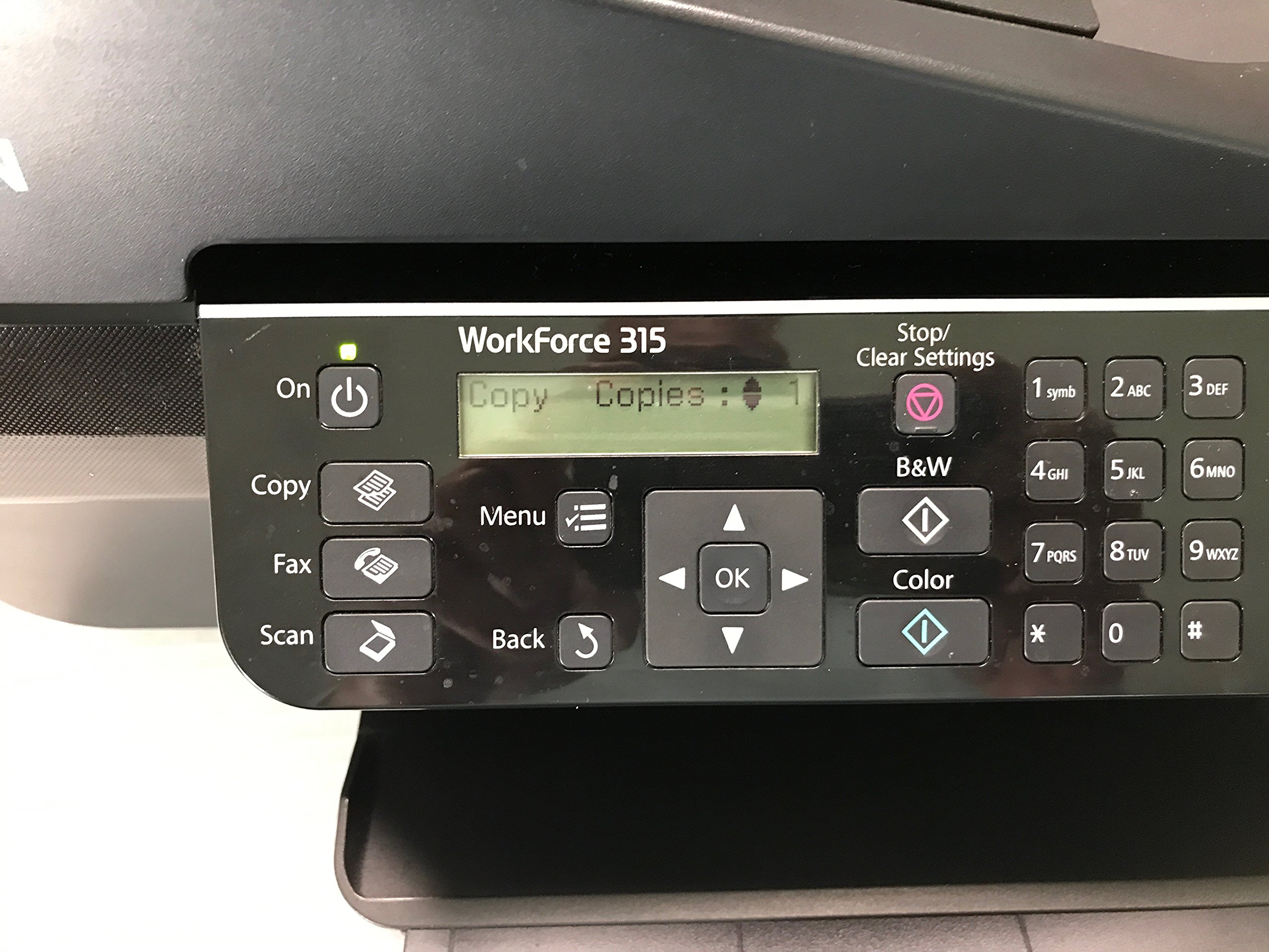 Epson WorkForce 315 Wireless All-in-One Inkjet Printer with Scanner, Copier & Fax - Perfect for Home Office & Small Business Printing Needs