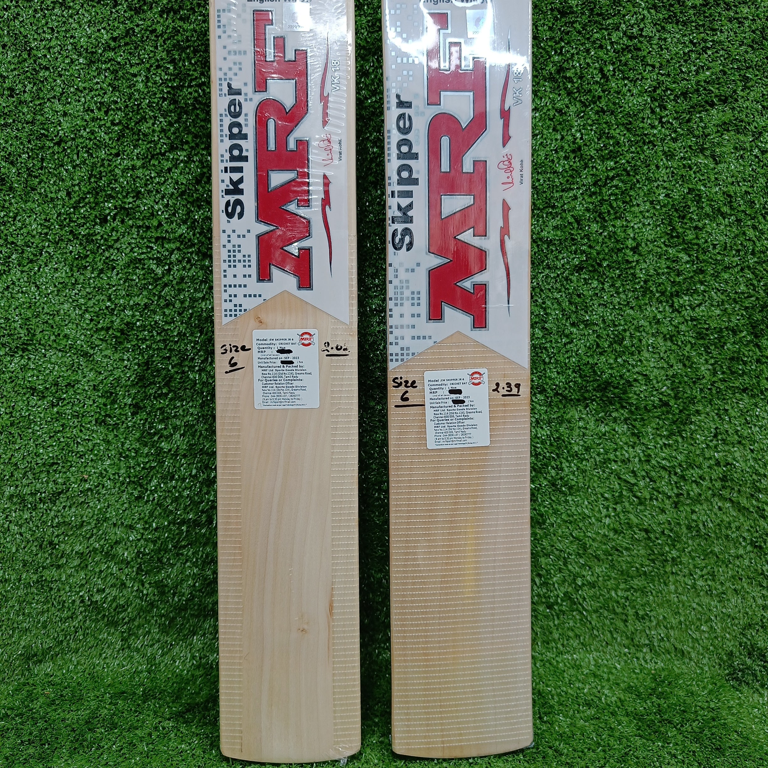 MRF Skipper Junior Cricket Bat - English Willow Youth Cricket Bat for Kids & Teens - Perfect for Training, Matches & School Cricket Clubs