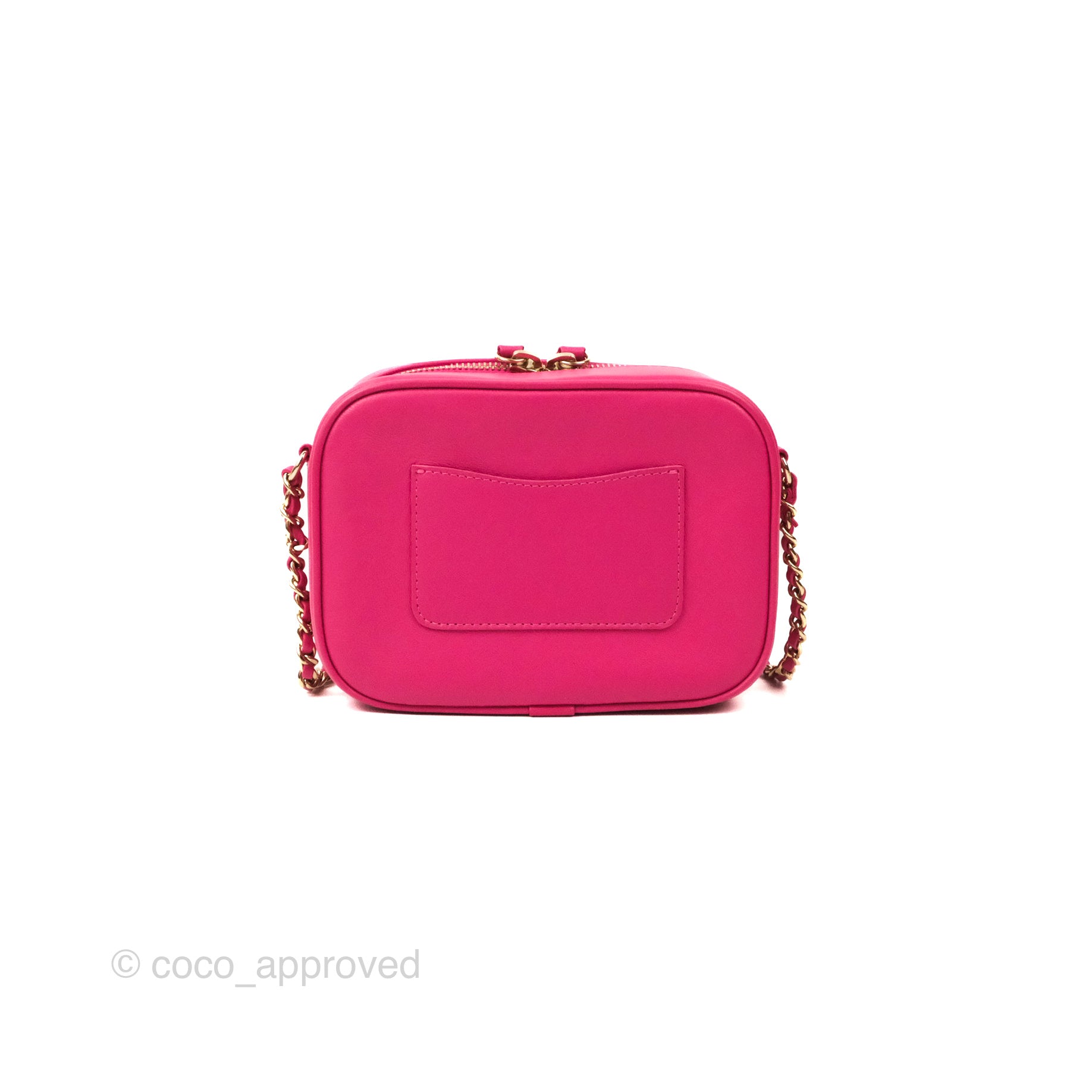 Chanel CC Mania Camera Bag in Pink Lambskin Leather with Gold Hardware - Perfect for Everyday Use, Travel & Fashion Accessories