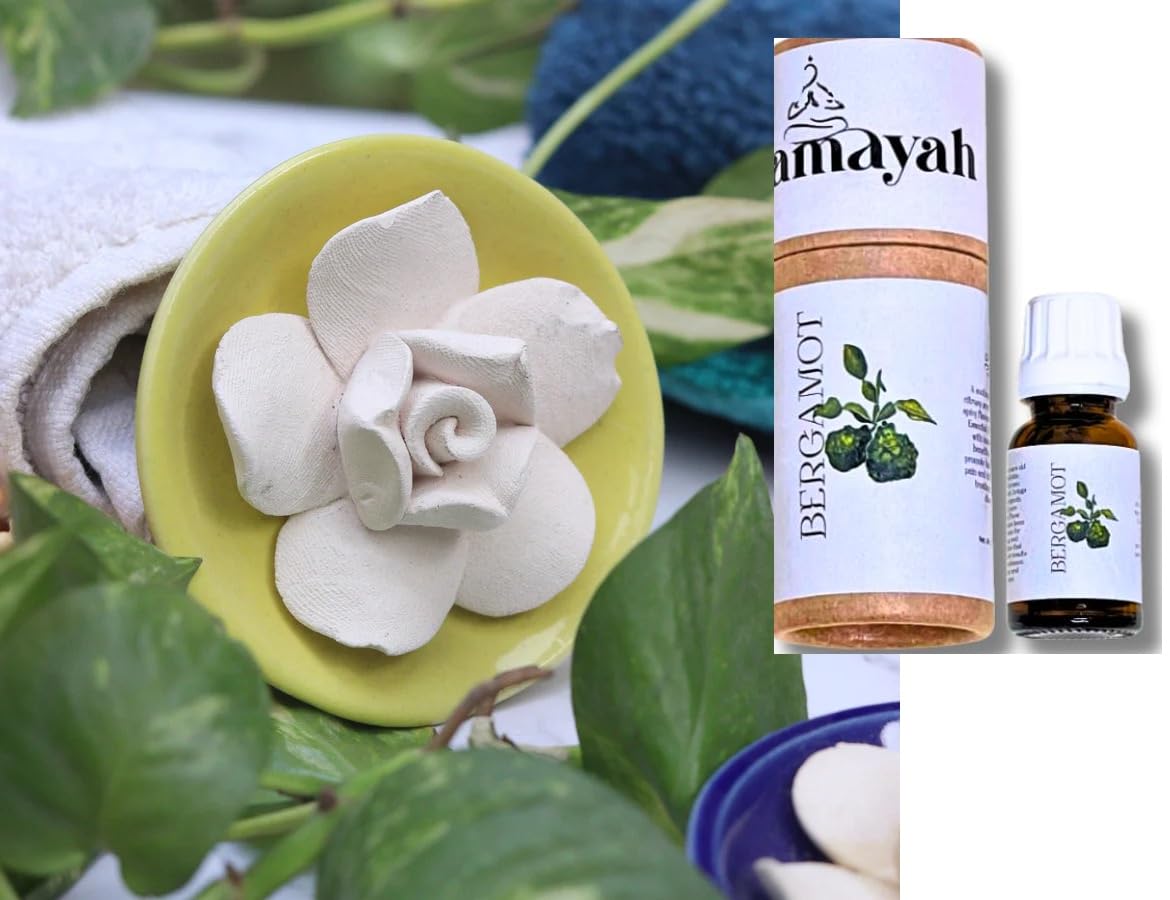 Amayah 100% Pure Bergamot Essential Oil 15ml - Natural Skin & Hair Care, Aromatherapy for Relaxation & Stress Relief - Perfect for Diffusers, Massage, Bath & DIY Beauty Products