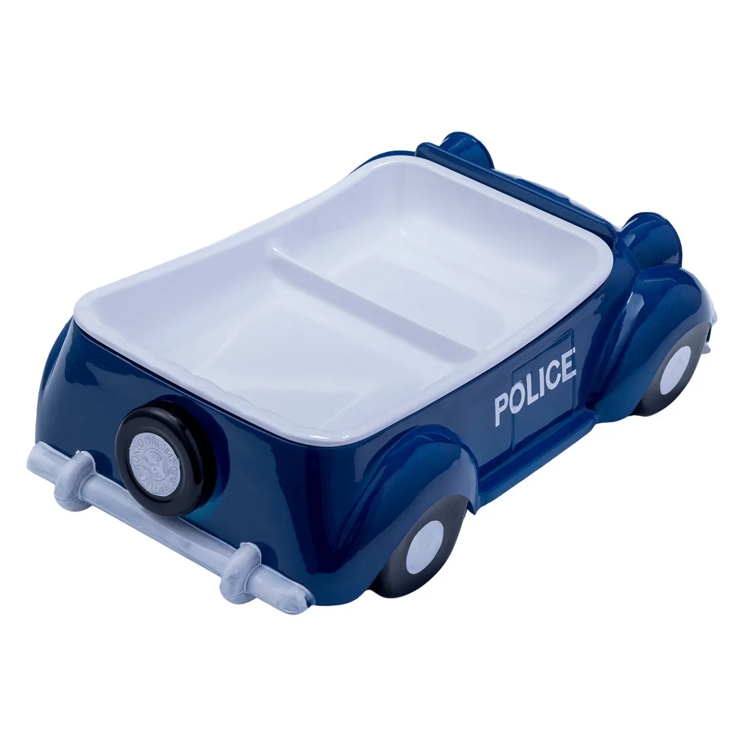 EBM ABS Resin Kids Plate - Police Car Design Durable Plastic Dish for Children | Fun Mealtime, Party Supplies & Toddler Tableware