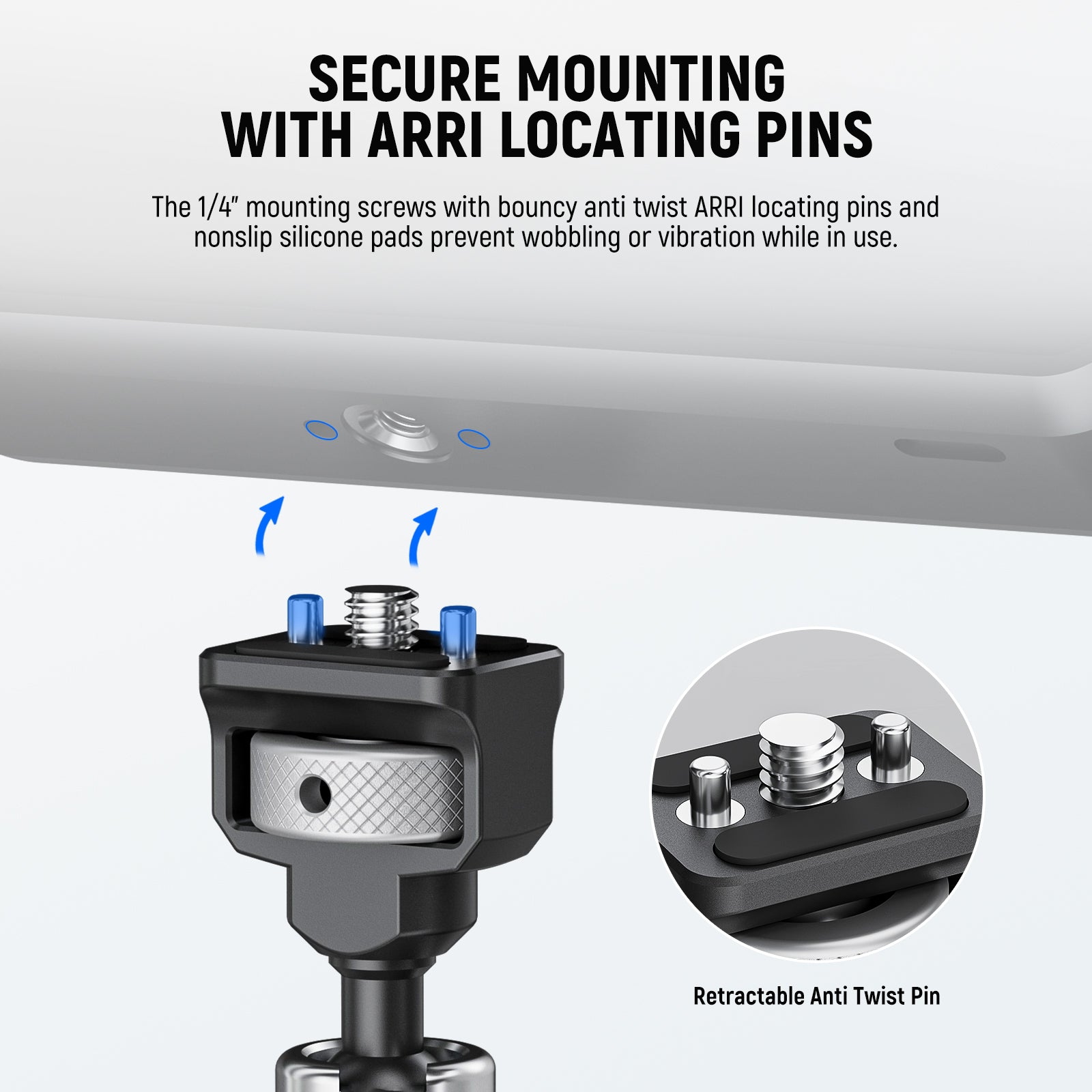 NEEWER ST07/ST16 Articulating Magic Arm for ARRI Cameras - Flexible Adjustable Mounting Arm for DSLR, Mirrorless, LED Lights - Perfect for Photography, Videography, and Studio Lighting Setup