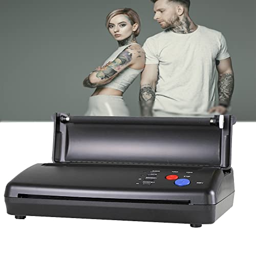 Professional Black Tattoo Transfer Machine - Thermal Stencil Copier Printer for Tattoo Artists | Create Perfect Tattoo Designs on Thermal Paper | Ideal for Tattoo Studios & Home Use