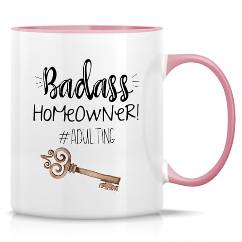 HWM003 - White Mug with Pink Handle and Inner