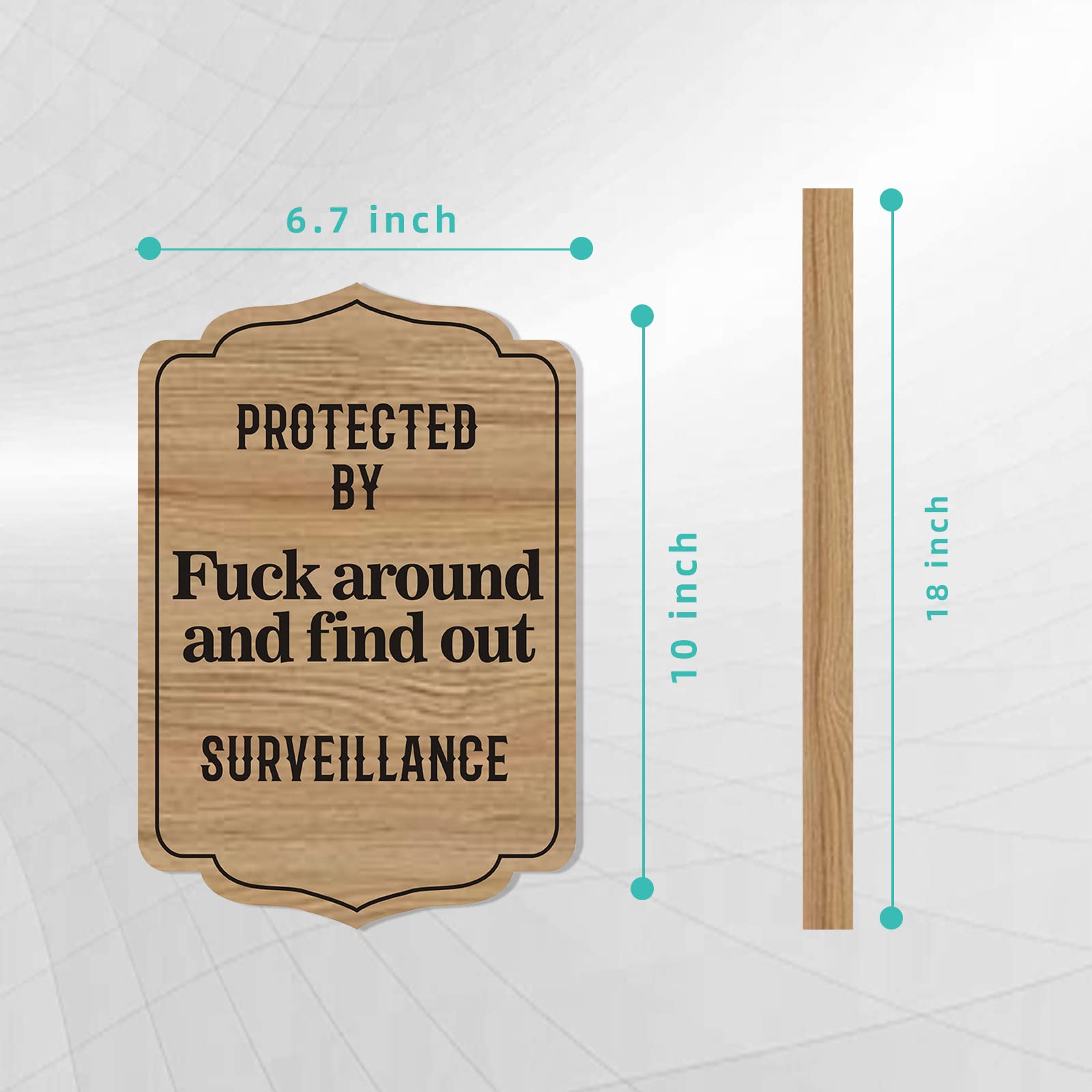 2PCS Yard Signs - Durable 'Fuck Around and Find Out' Home Security Signs for Outdoor Protection | Perfect for Front Yard, Driveway & Property Security
