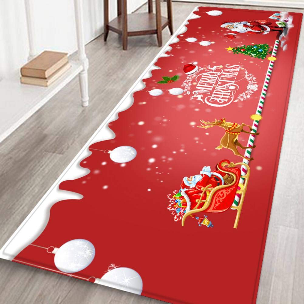 **Christmas Santa Snowmen Fleece Area Rug - Soft Holiday Floor Runner for Living Room, Dining Room, Dorm & Bedroom - Perfect for Festive Decor & Cozy Winter Comfort**