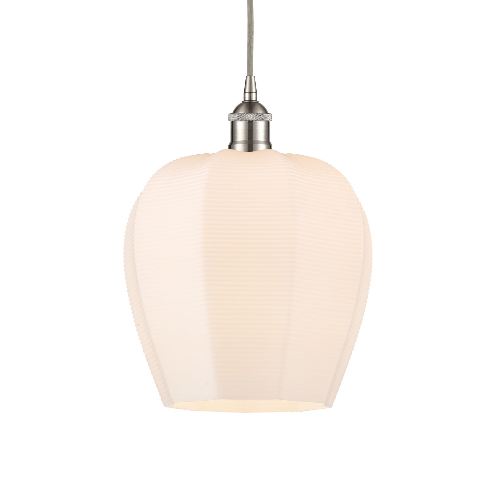 Industrial Style Mini Pendant Light - 1 Light Cord Hung Fixture, 15.13