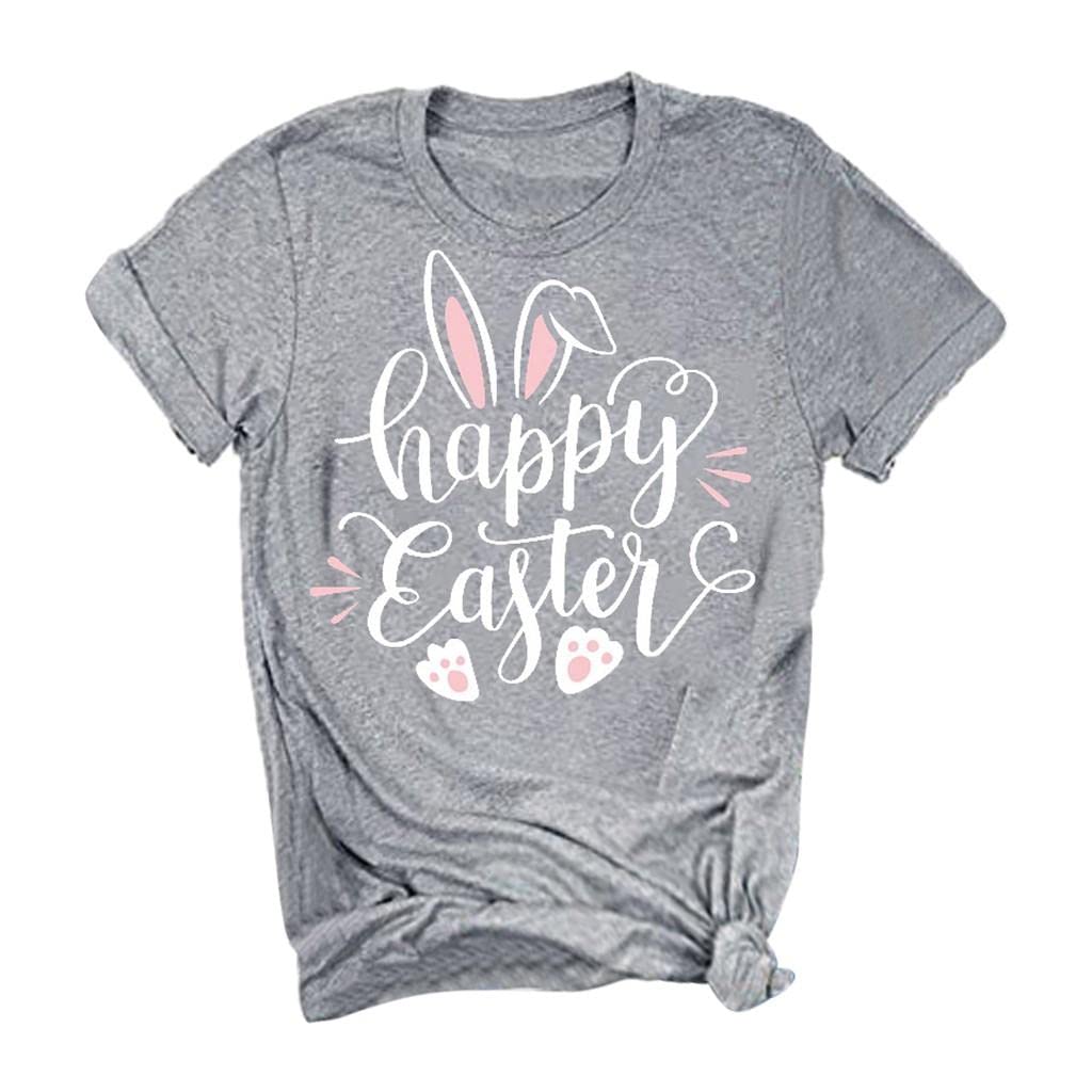 Women's Plus Size Bunny Rabbit Printed Graphic T-Shirt - Cute Easter Tee for Casual Wear & Holiday Outfits