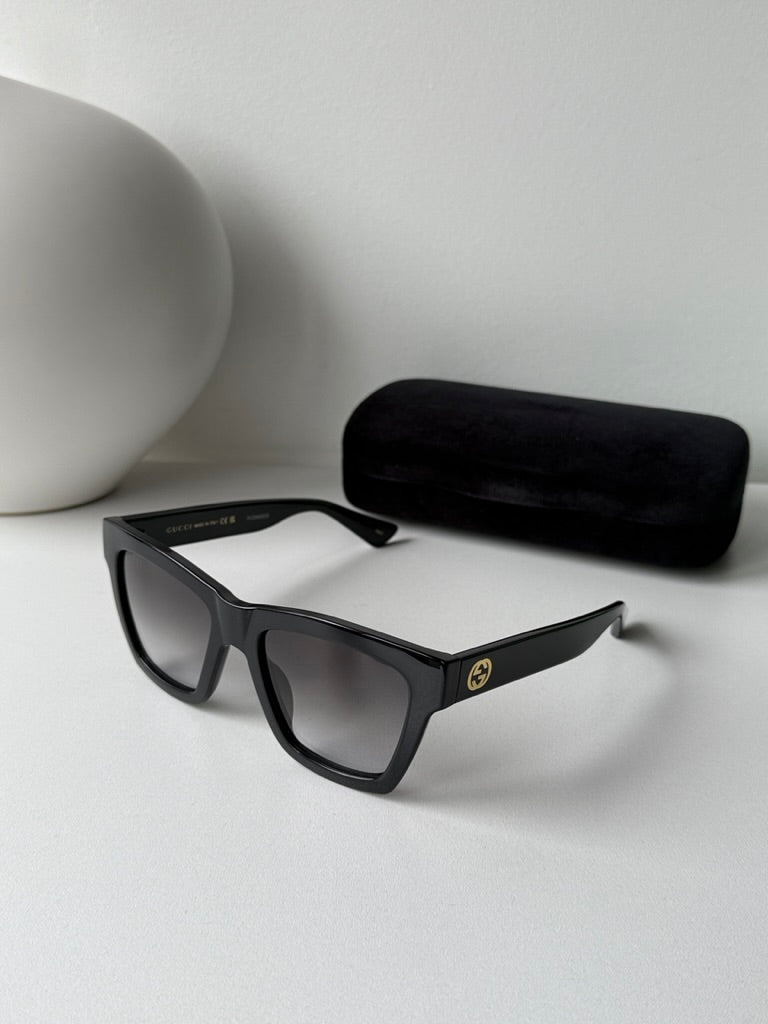 Gucci GG1714S Black Cat Eye Sunglasses for Women - Stylish UV Protection Shades for Outdoor, Beach & Driving