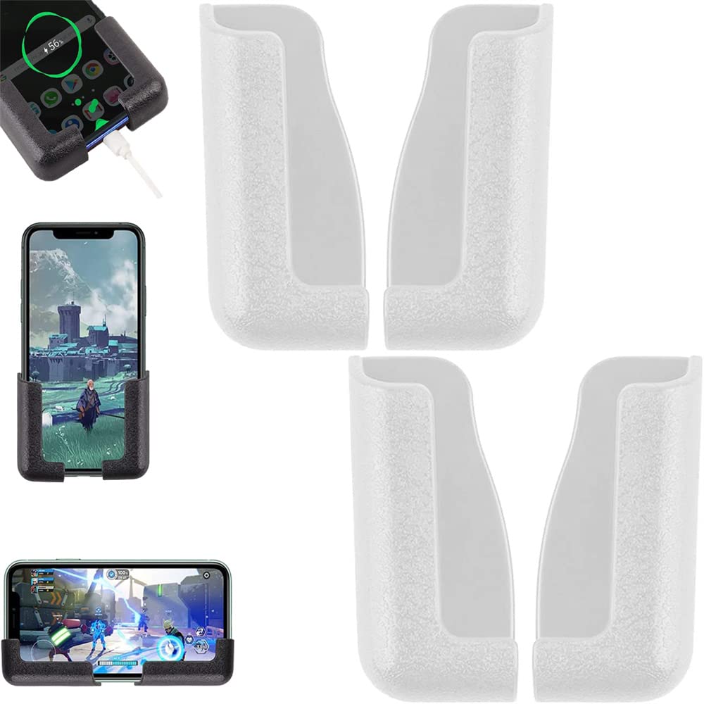 Multifunctional Car Phone Holder - Self-Adhesive Dashboard & Wall Mount, Adjustable Width for iPhone, Samsung, Google Pixel - Perfect for Car Backseat, Home, Office (White, 2 Packs) - Hands-Free Driving & Video Calling Accessory