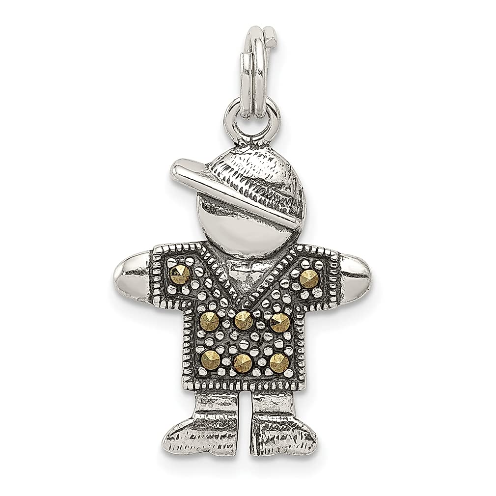 925 Sterling Silver Baby Boy Charm Necklace - Elegant Pendant for Women, Gift for Her - Perfect for Mother's Day, Baby Shower & Special Occasions