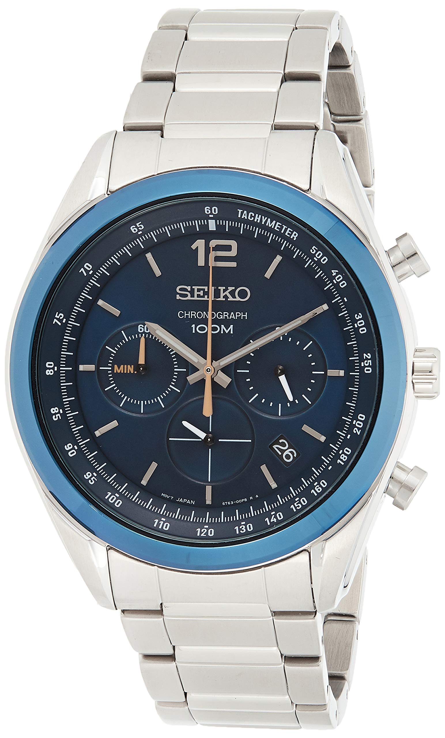 Seiko SSB091P1 Men's Chronograph Watch - Waterproof Sports Watch for Running, Swimming & Outdoor Activities