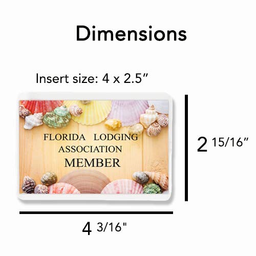4 x 2.5 Inch Magnetic Badge Holder - Heavy-Duty 3-Point Magnet for Secure Attachment - Top Loading Reusable PVC ID Card Holder (Pack of 50) - Perfect for Office, Events, Hospitals & Security Personnel