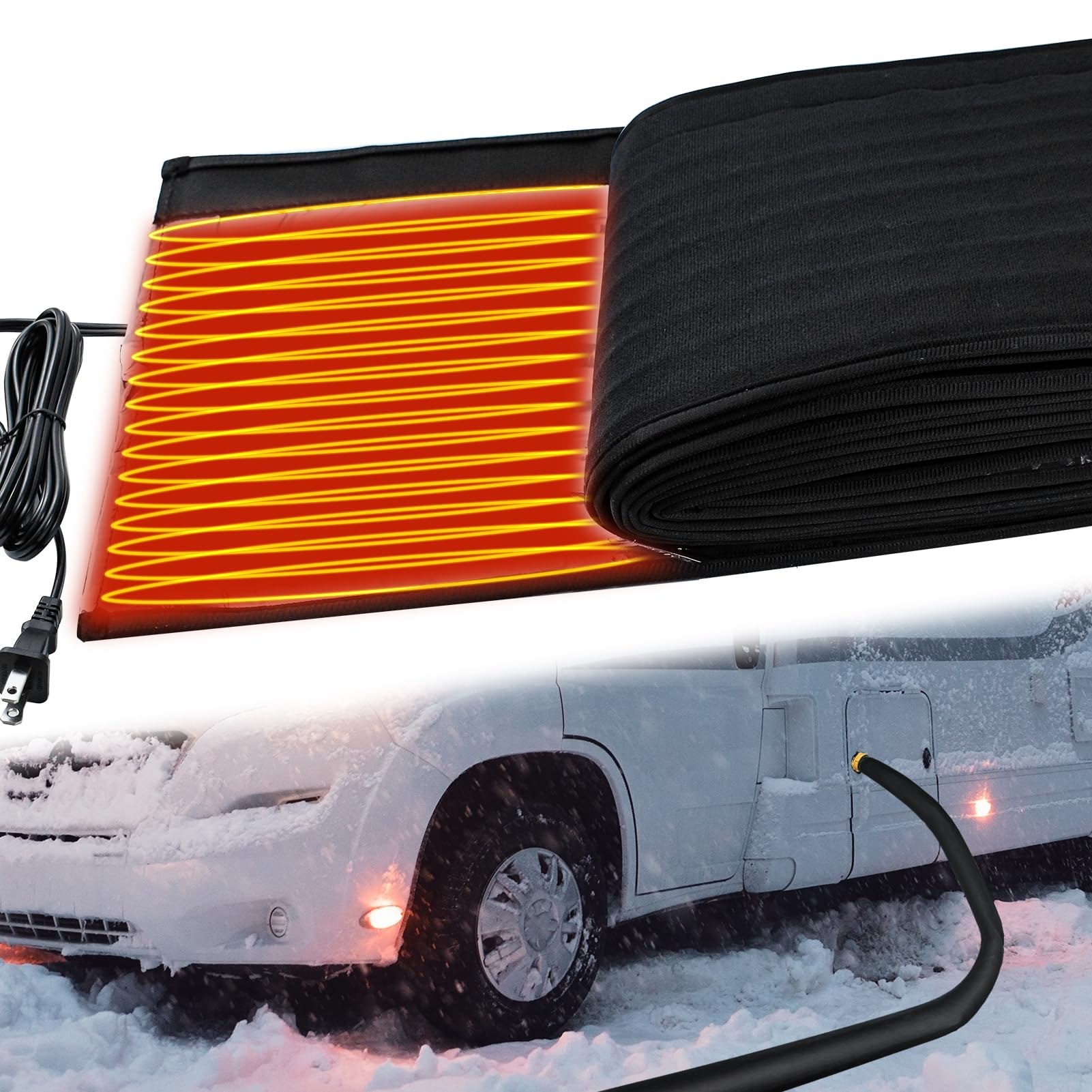 20Ft Heated RV Sewer Hose Cover - Winter Protection for RV Campers