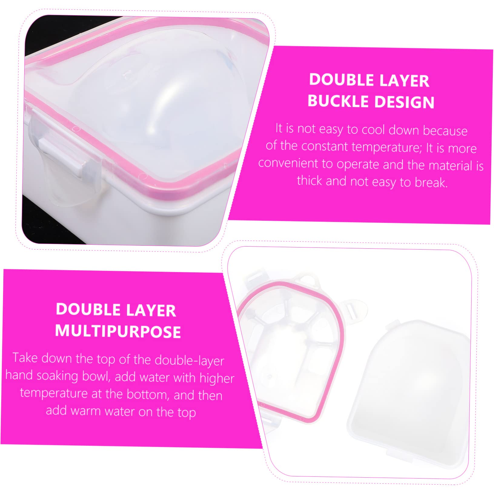 Beavorty 2 Pack Nail Polish Remover Bowl Set - Soak Off Bowl for Nail Art & Hand Soak - PP Material Nail Art Tray for Easy Manicure - Perfect for Salon, Home & Professional Nail Care