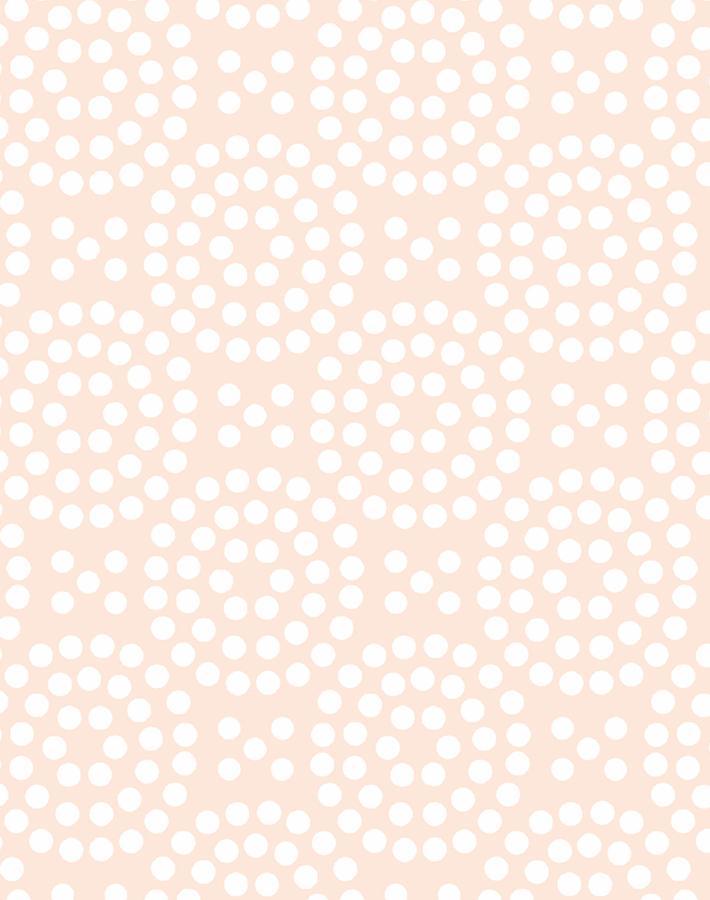 Dot Dot Peel and Stick Wallpaper - Self Adhesive Removable Wallpaper in Peach by Wallshoppe | Perfect for Nursery, Bedroom, and Home Office Decor