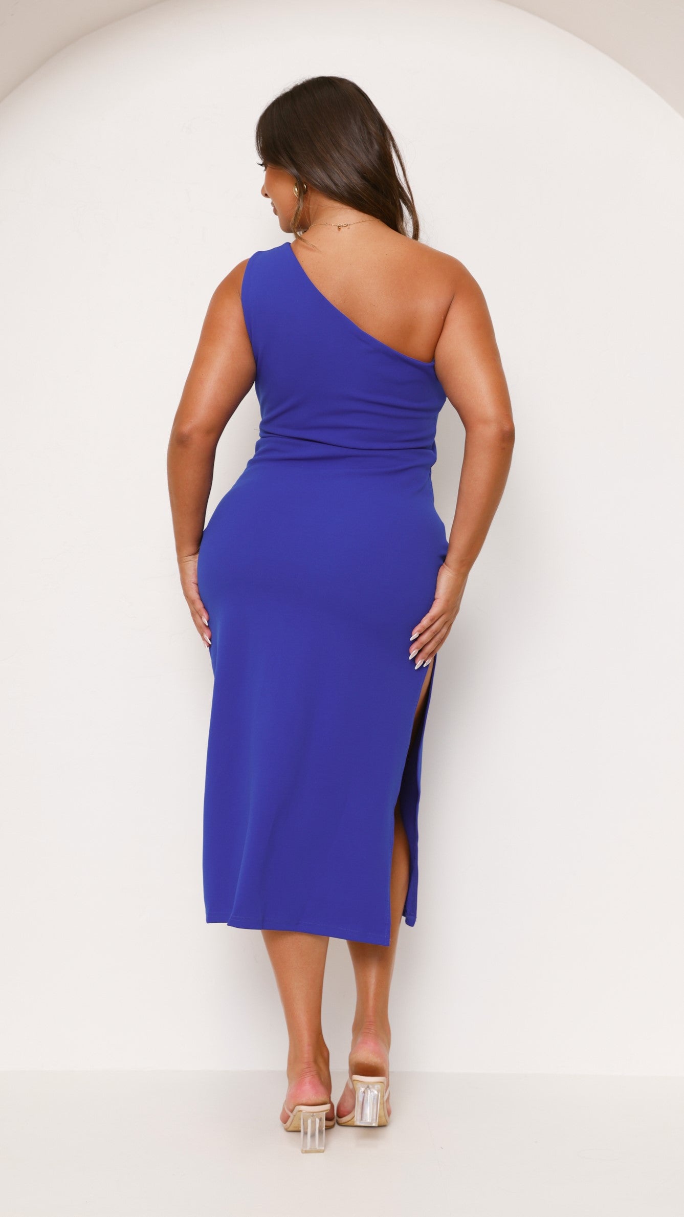 Alaina Midi Dress for Women - Elegant Cobalt Blue Flowy Summer Dress for Casual Wear, Date Night & Beach Vacation