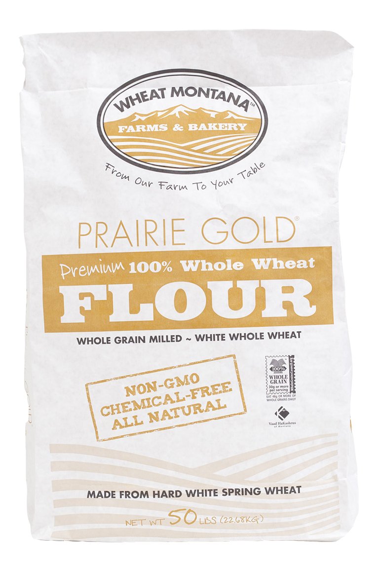 Wheat Montana Gold Flour, Prairie - 50 Pound Bag | Premium Organic Flour for Baking Bread, Cakes & Pastries | Ideal for Home Bakers & Commercial Kitchens